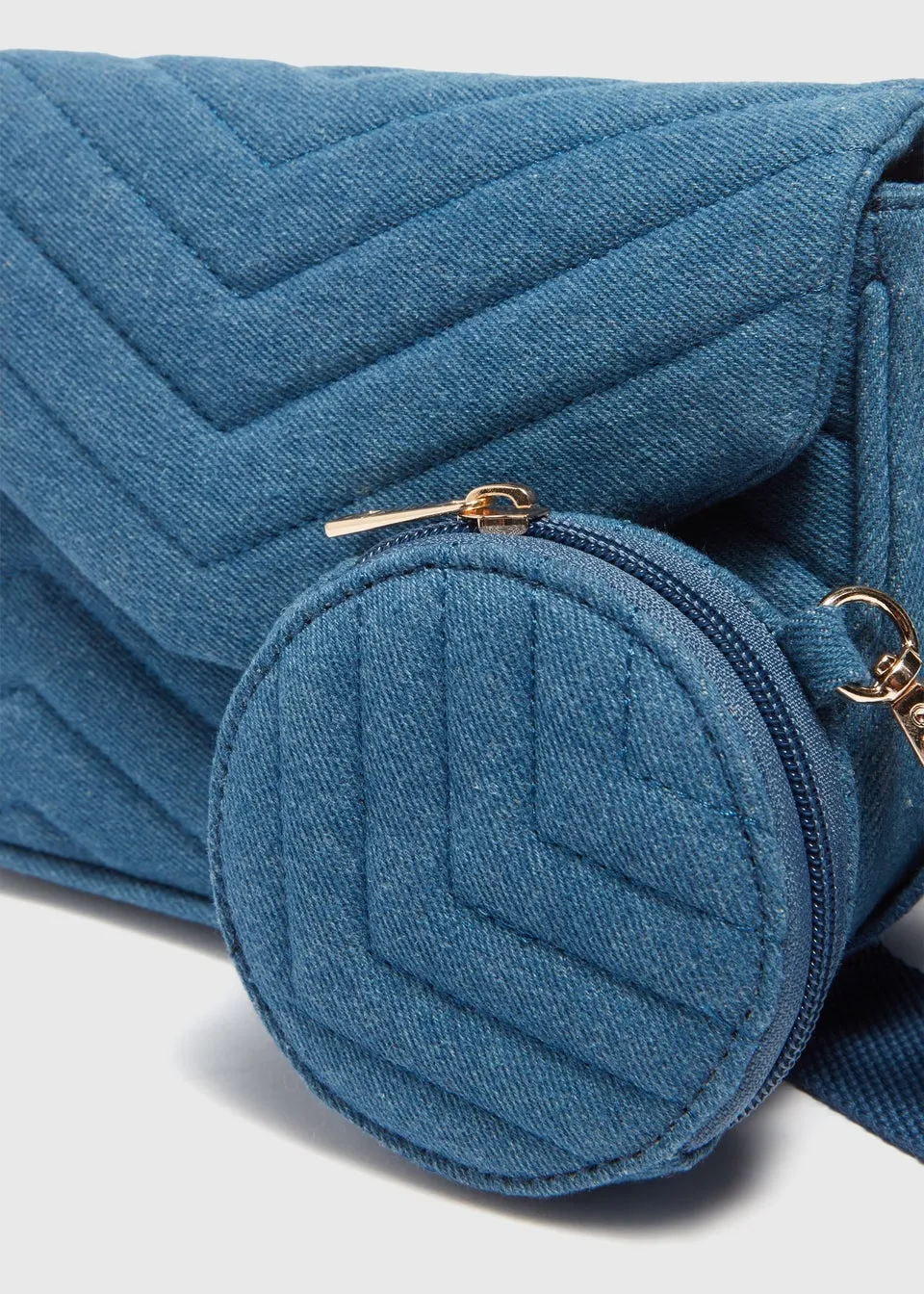 Denim Chevron Fashion Bag