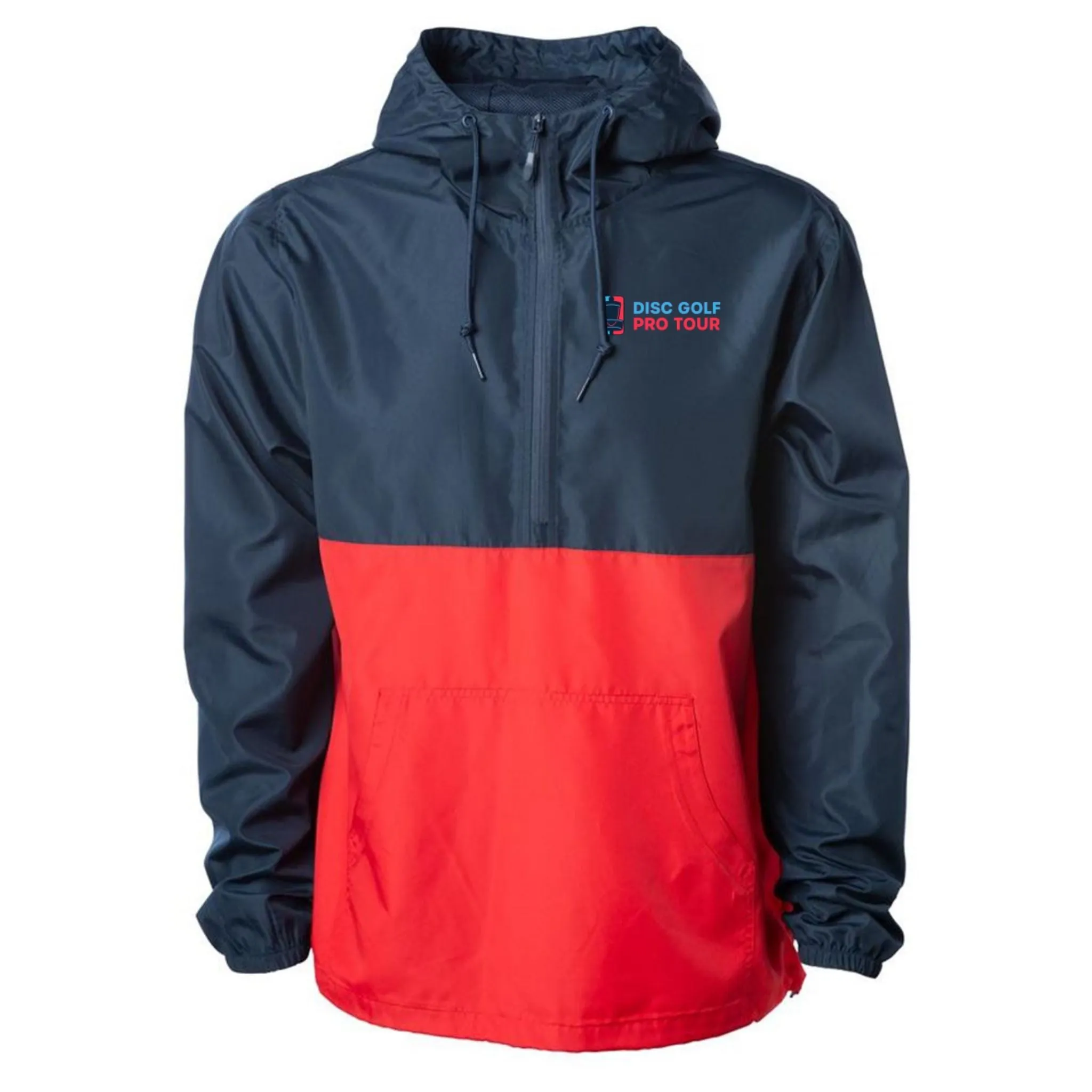 DGPT - 1/2 Zip Light Weight Pullover Windbreaker - Navy/Red