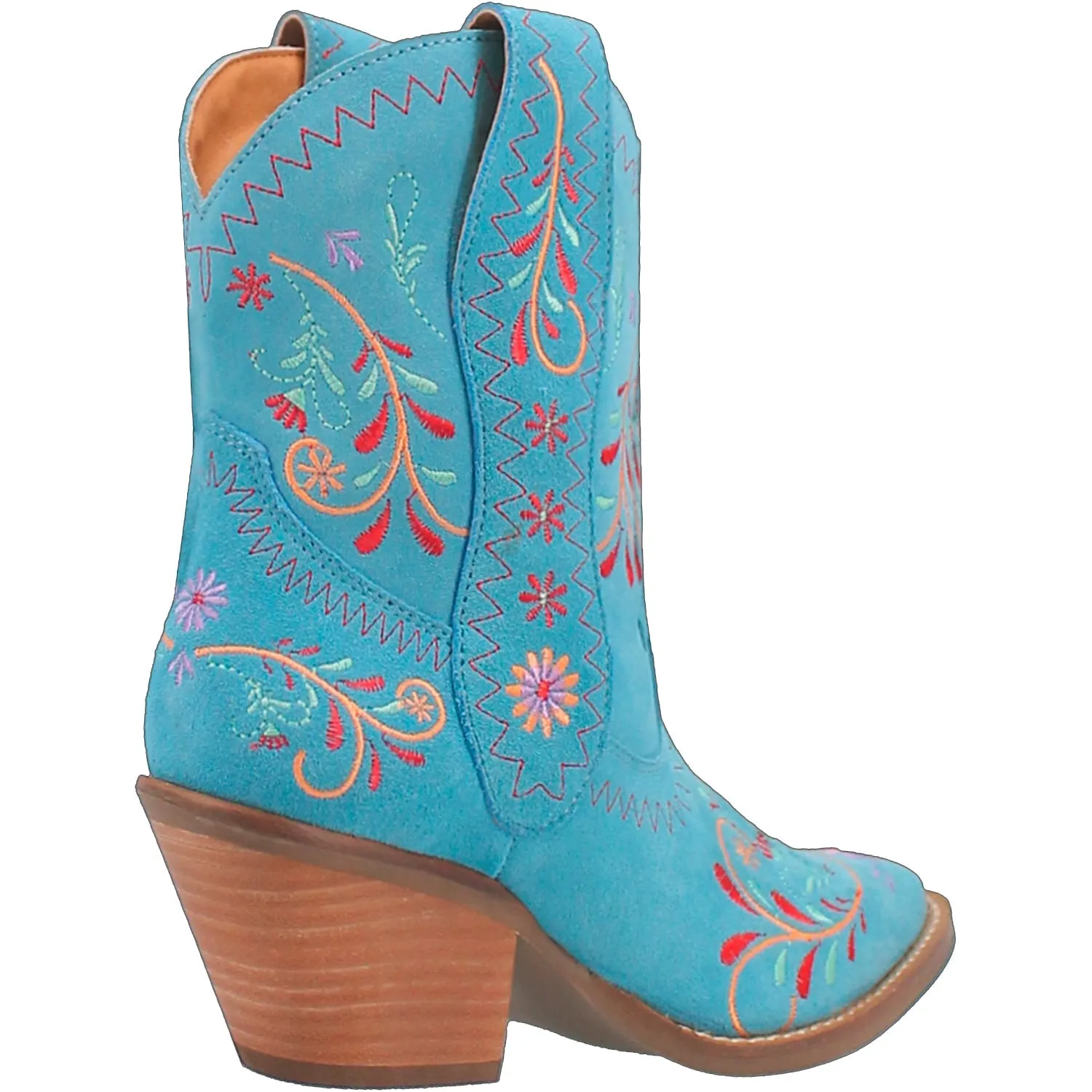 Dingo Womens Sugar Bugie Bootie Blue Suede Cowboy Boots