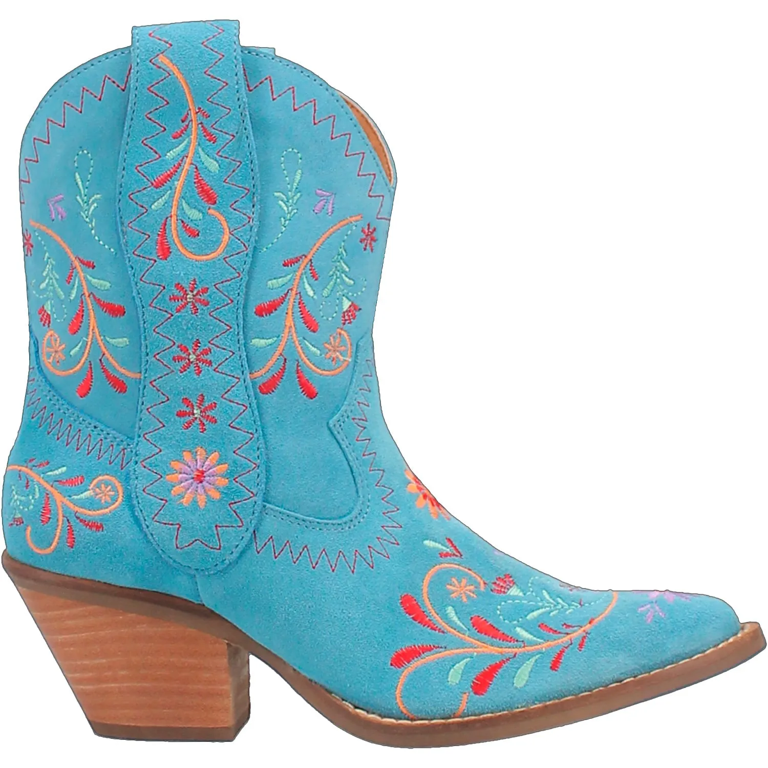 Dingo Womens Sugar Bugie Bootie Blue Suede Cowboy Boots