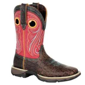 Durango Women's Lady Rebel Faux Gator Western Boot - Square Toe - DRD0351