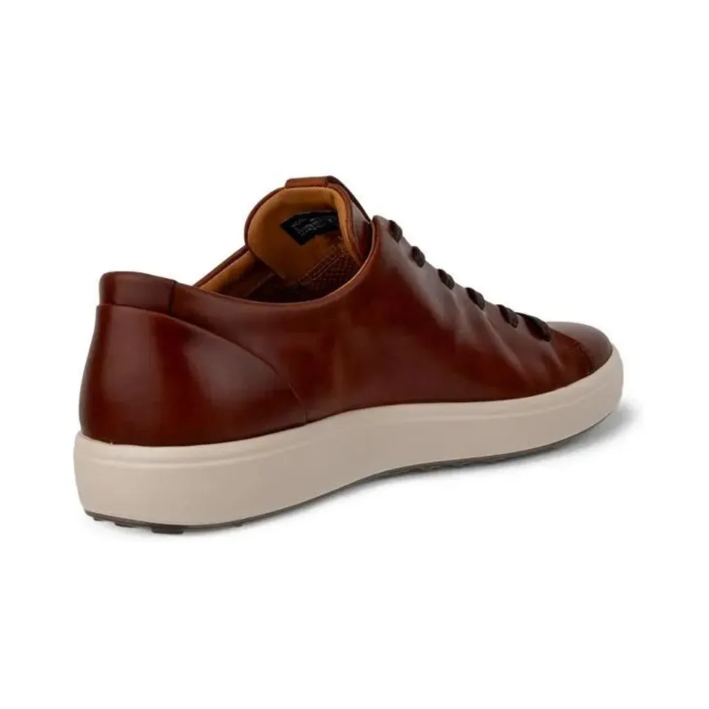 Ecco Soft 7 Plain Lace Cognac Sneaker (Men's)