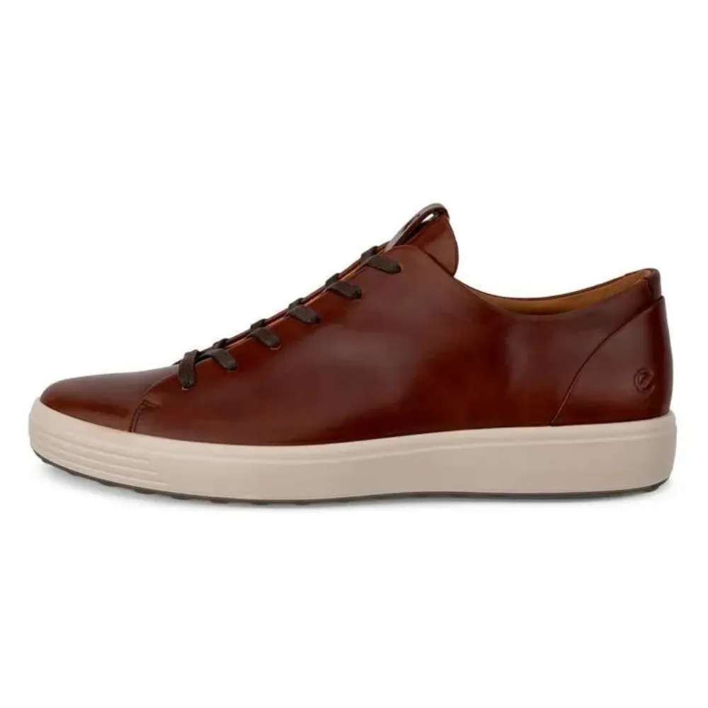 Ecco Soft 7 Plain Lace Cognac Sneaker (Men's)