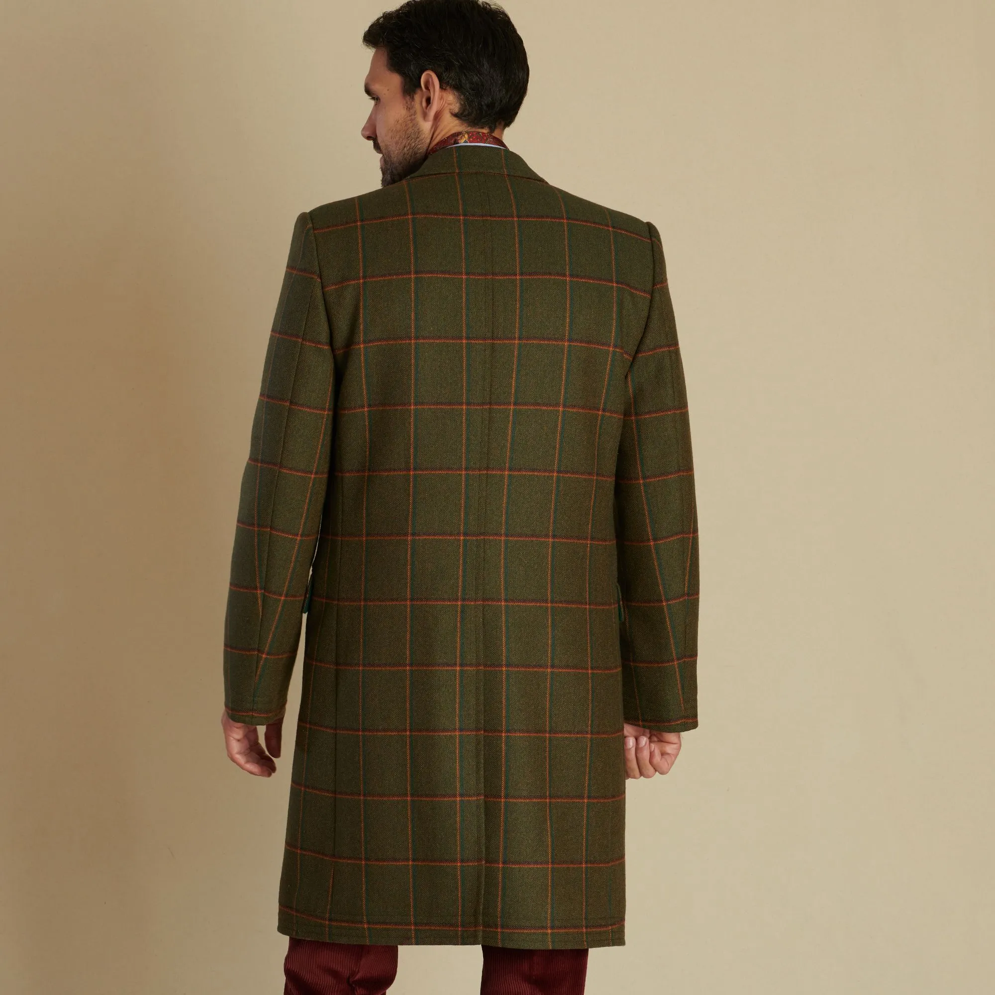 Elgin Check Tweed Overcoat