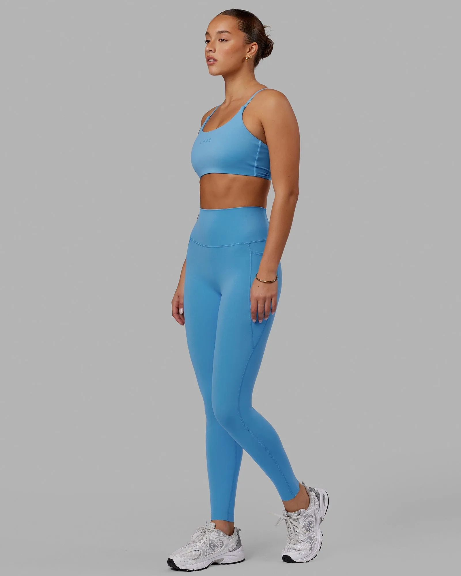 Elixir Full Length Leggings With Pockets - Azure Blue