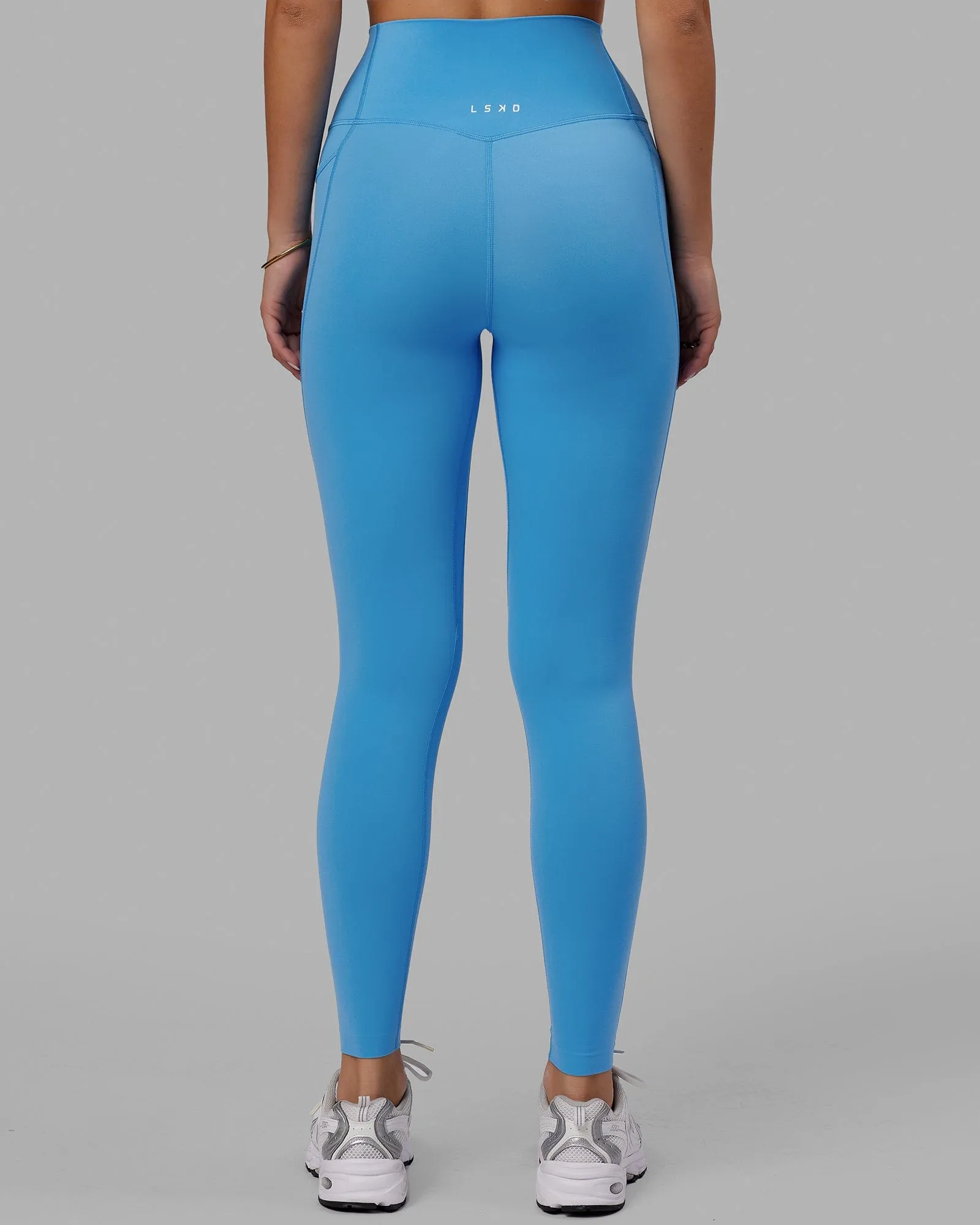 Elixir Full Length Leggings With Pockets - Azure Blue