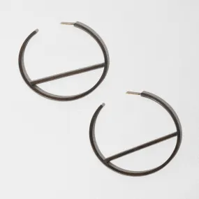 Embrace Hoop Earrings - Oxidized Brass