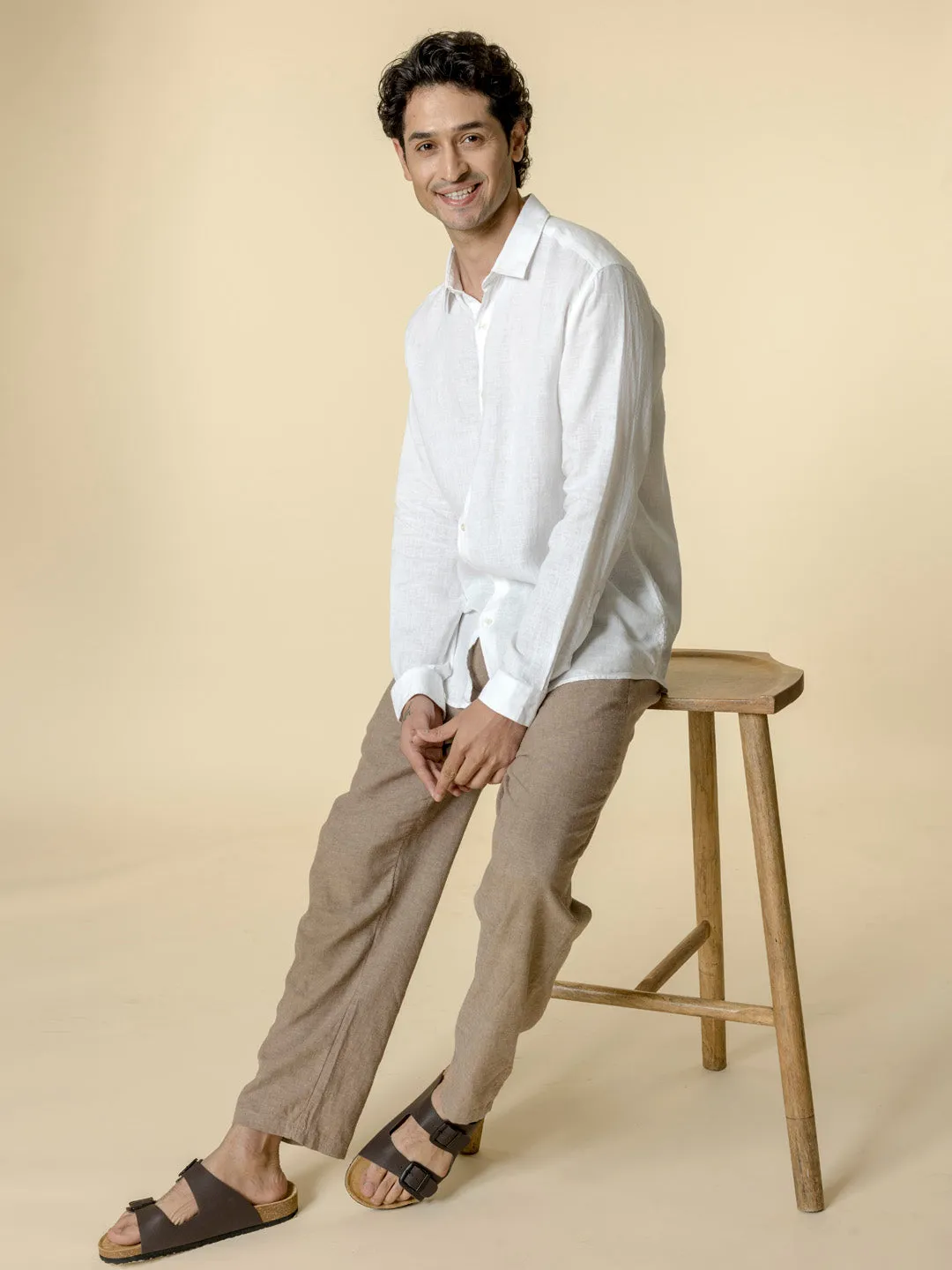 Essential 100% Linen White Shirt - Se Relaxer