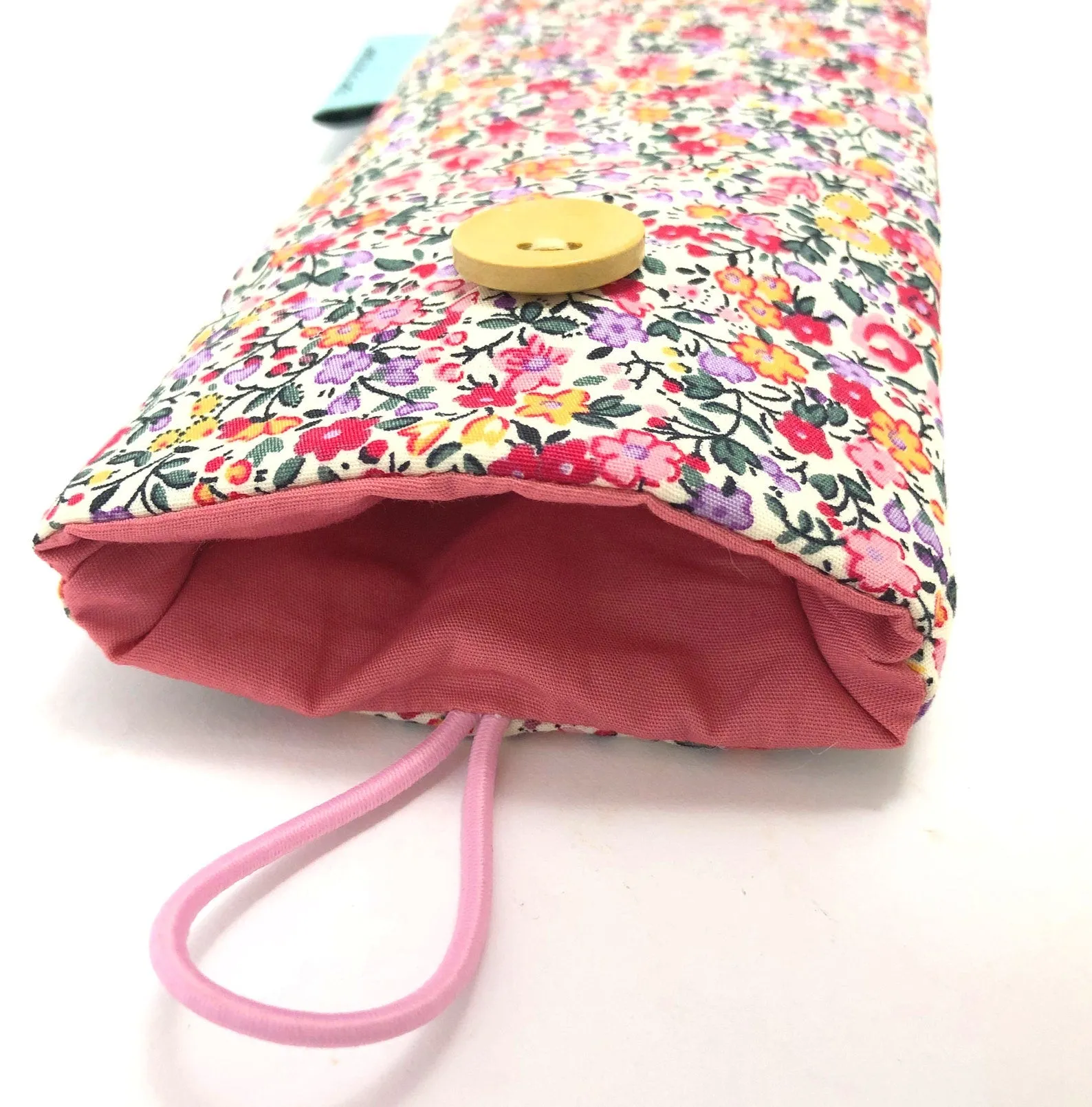 Fabric sunglasses case, padded soft glasses pouch in floral design