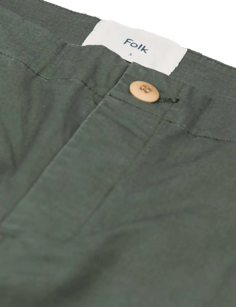 Folk Assembly Pant Dark Olive Ripstop