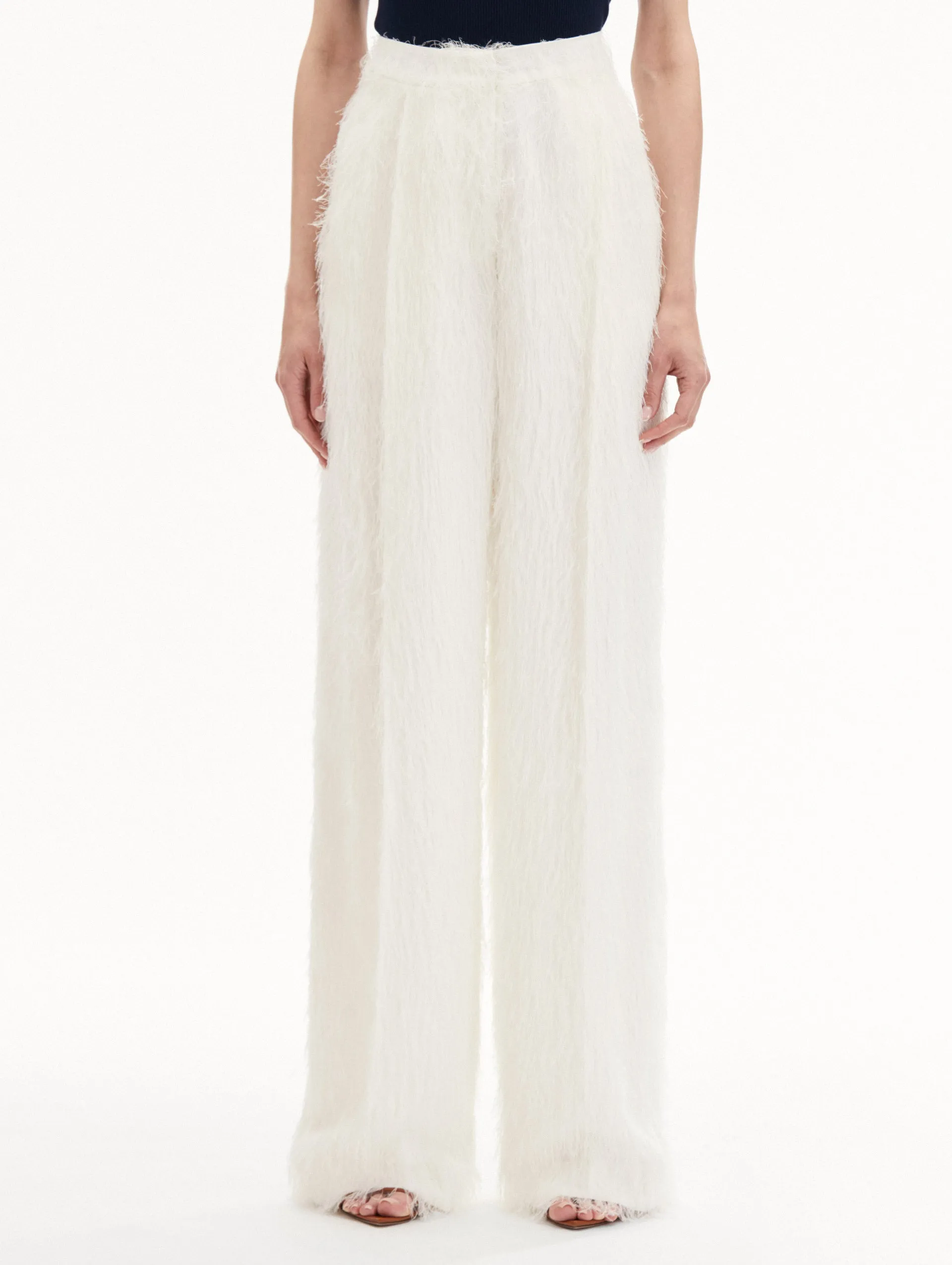 Fringe Fil Coupé Wide Leg Pant