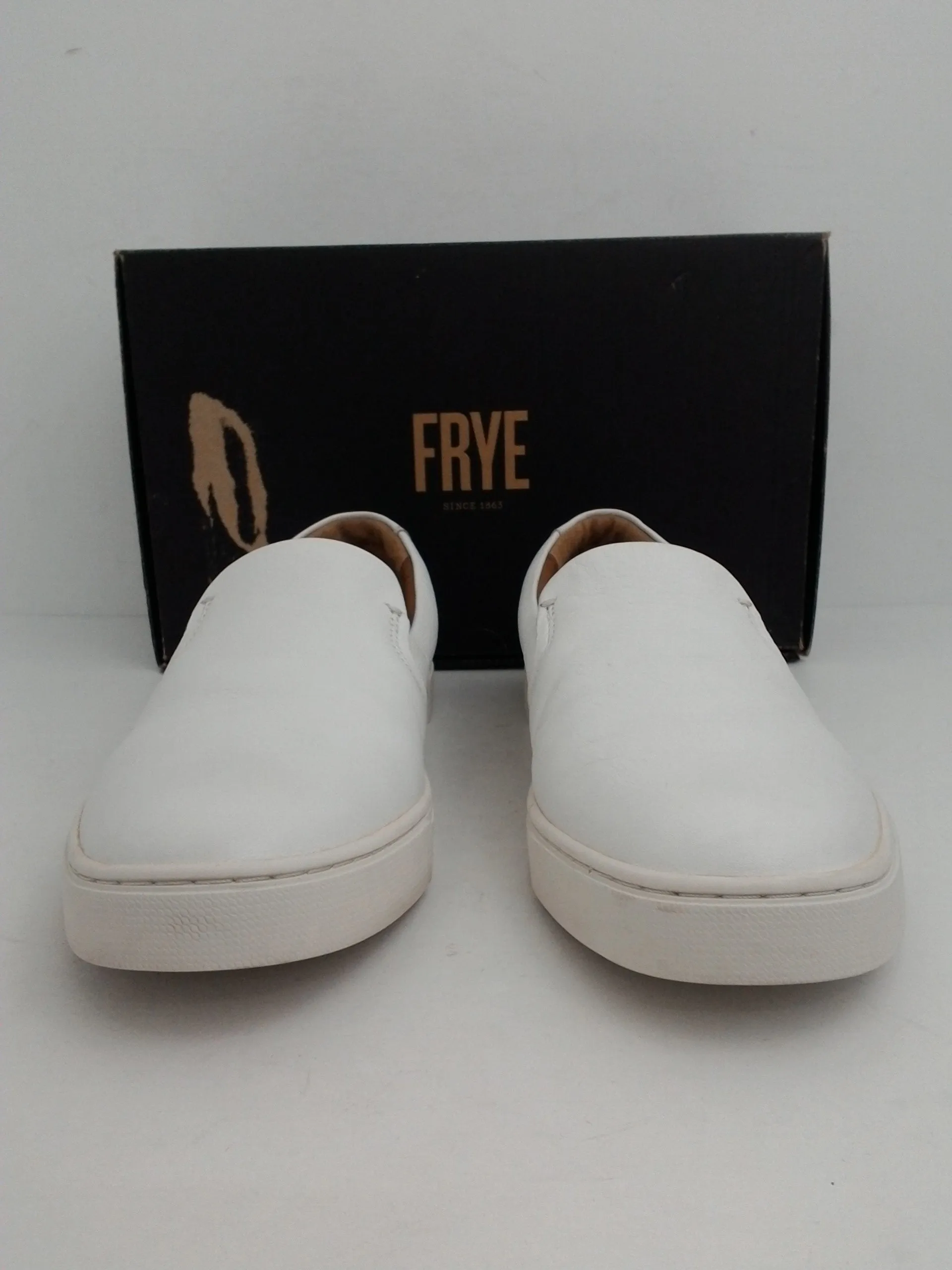 Frye Women's Ivy Slip On Sneaker White Leather Size 9.5 M