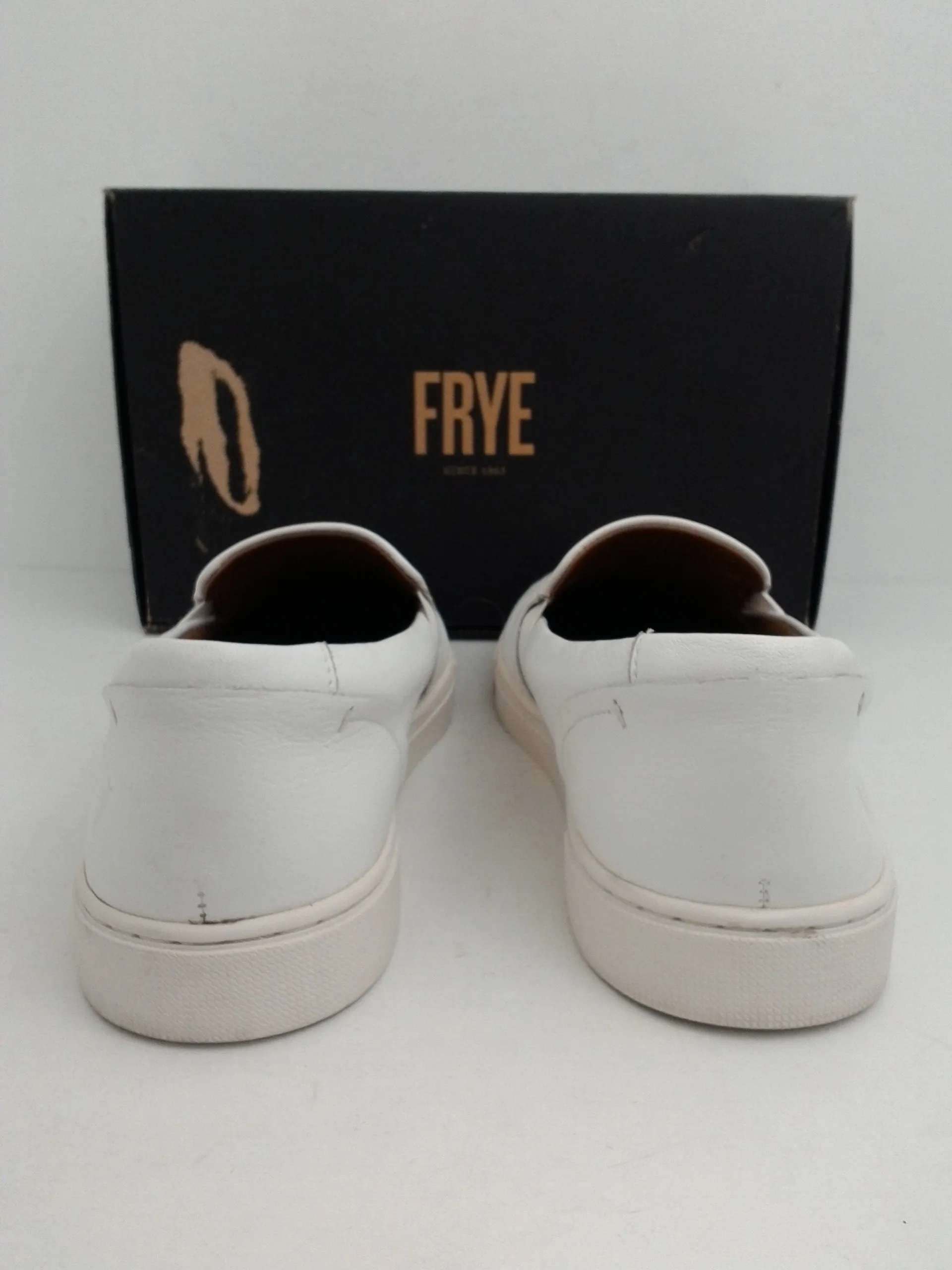 Frye Women's Ivy Slip On Sneaker White Leather Size 9.5 M