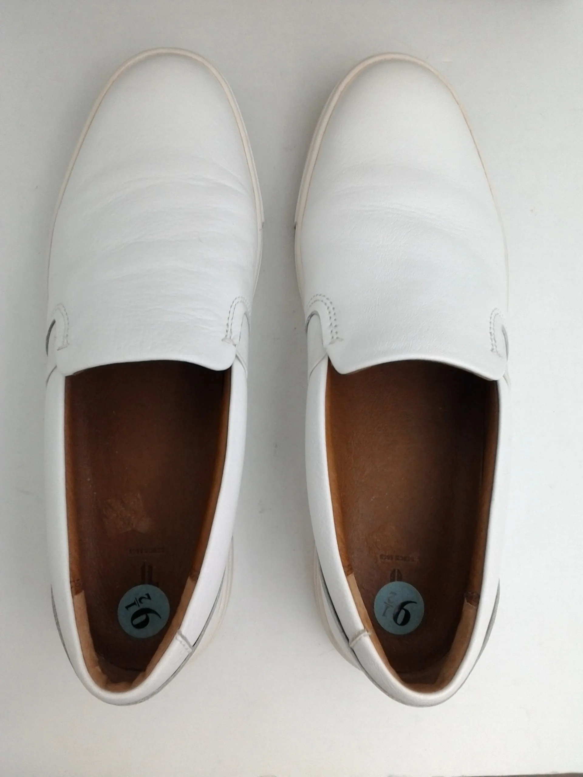 Frye Women's Ivy Slip On Sneaker White Leather Size 9.5 M