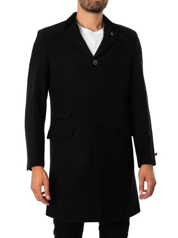 Gabicci Winston Overcoat - Black