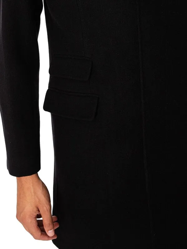 Gabicci Winston Overcoat - Black