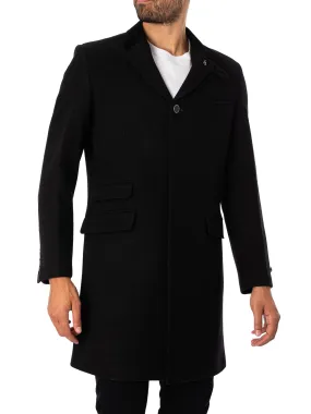 Gabicci Winston Overcoat - Black