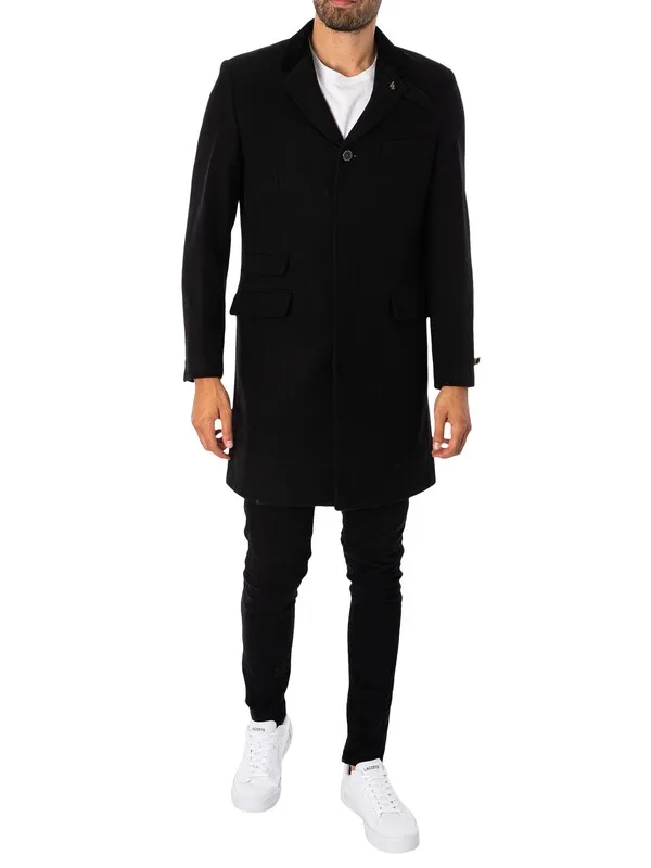 Gabicci Winston Overcoat - Black