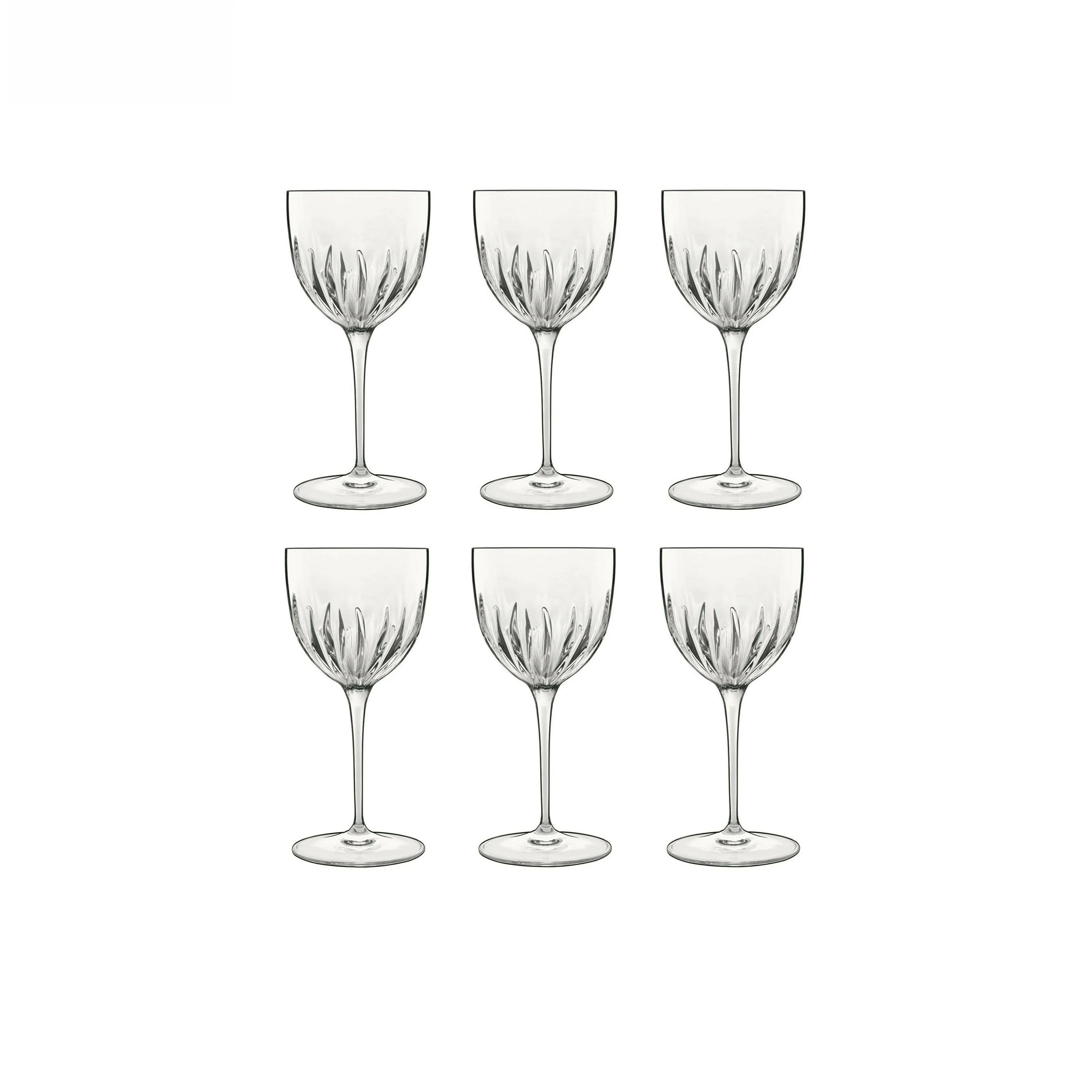 Glassware | Mixology Sherry Glass Set | 6 Wine Glasses | Glasses Drinking Set | Luigi Bormioli