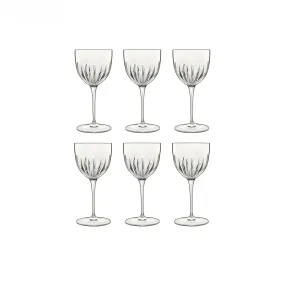 Glassware | Mixology Sherry Glass Set | 6 Wine Glasses | Glasses Drinking Set | Luigi Bormioli