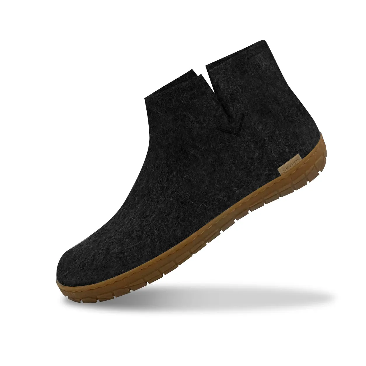 Glerups The Boot With Natural Honey Rubber Sole in Charcoal