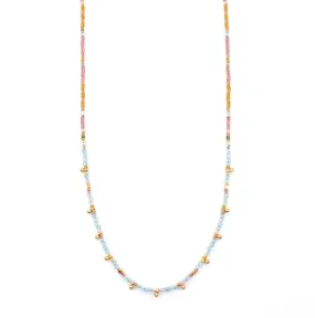 Gold Fill Necklace with Apatite, and 18k Gold Vermeil