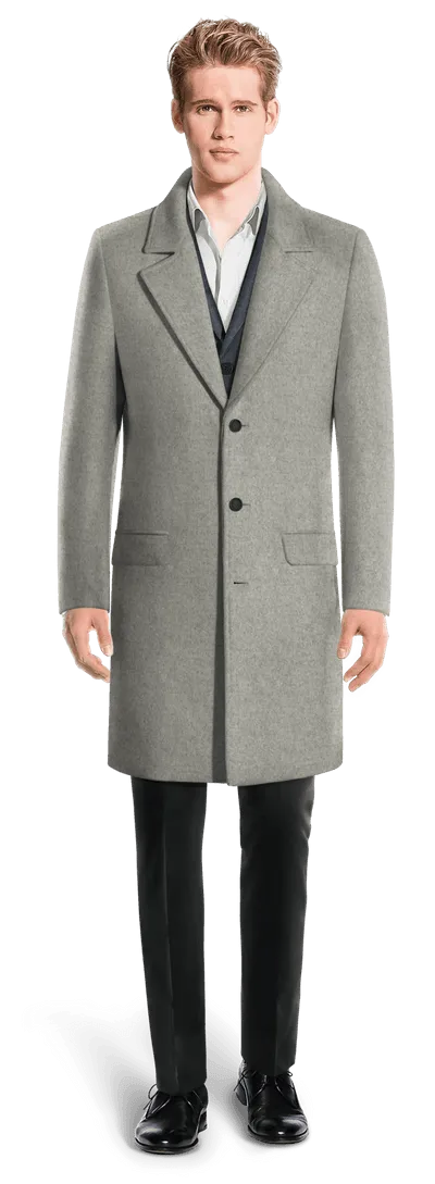 Grey Long Overcoat