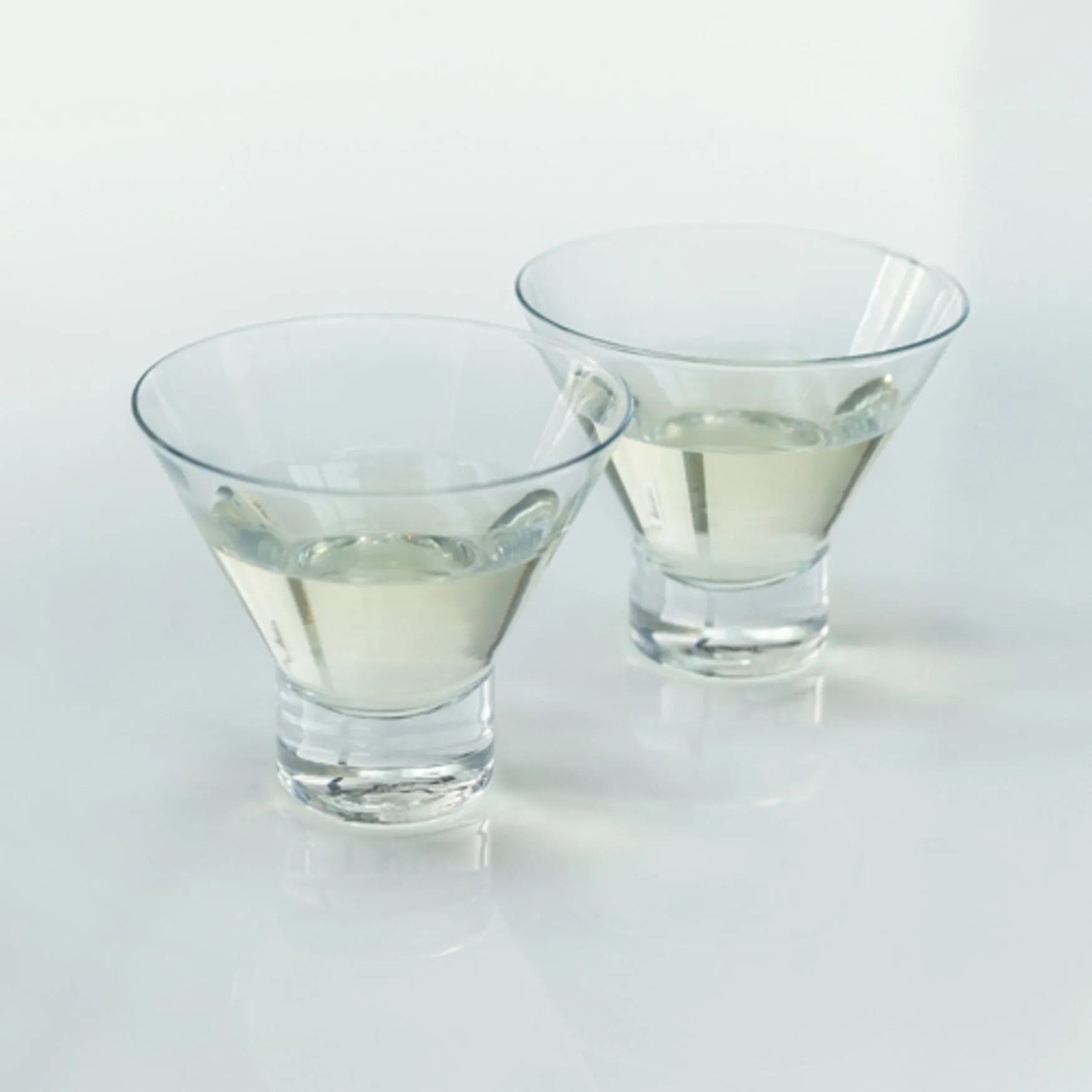 Heavy Base Crystal Martini Glasses