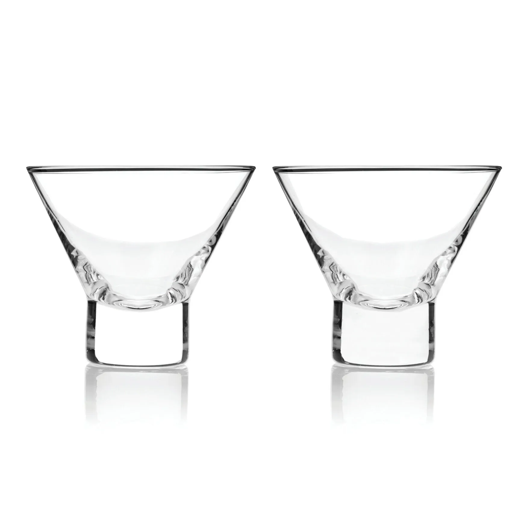 Heavy Base Crystal Martini Glasses