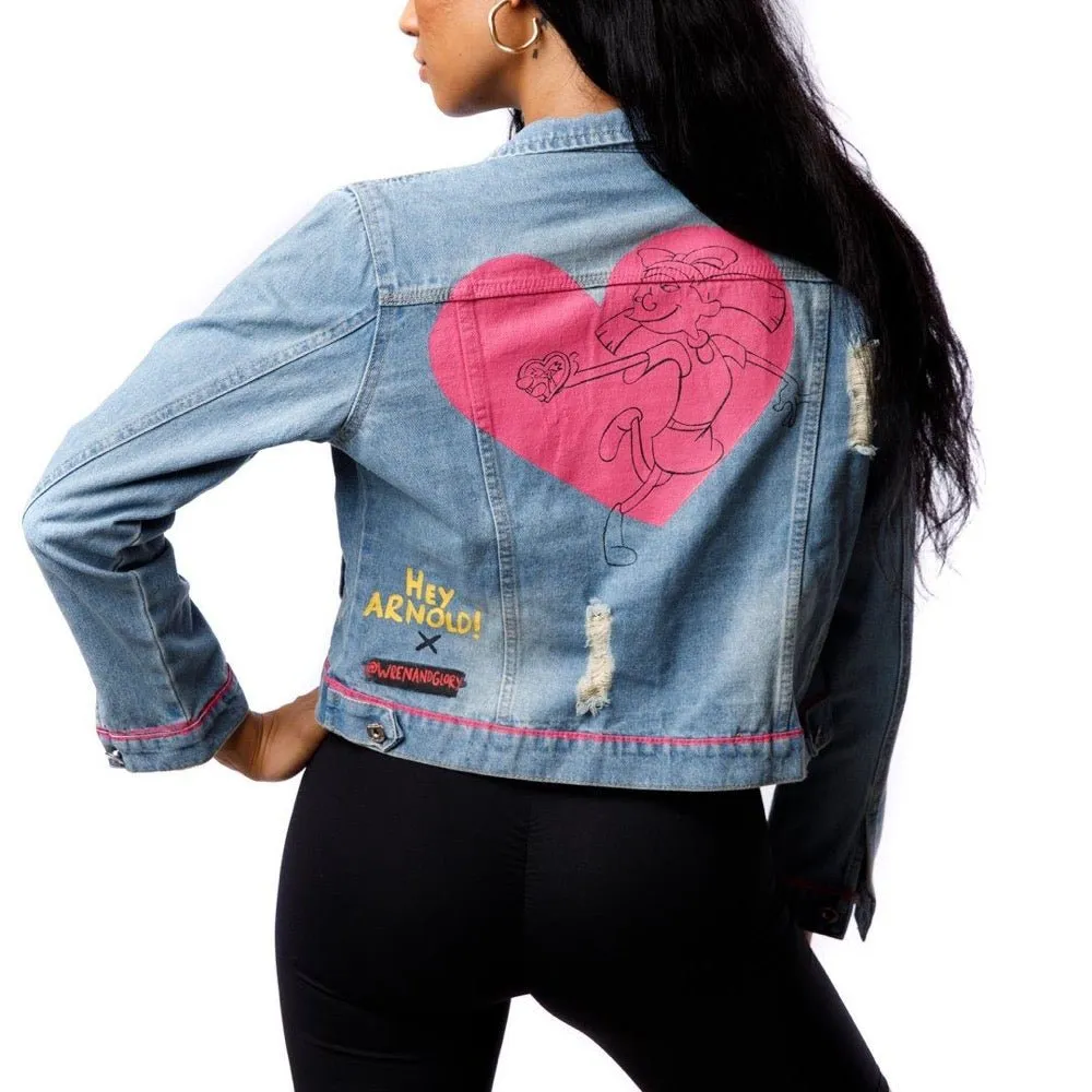 Hey Arnold! Helga's Heart Denim Jacket