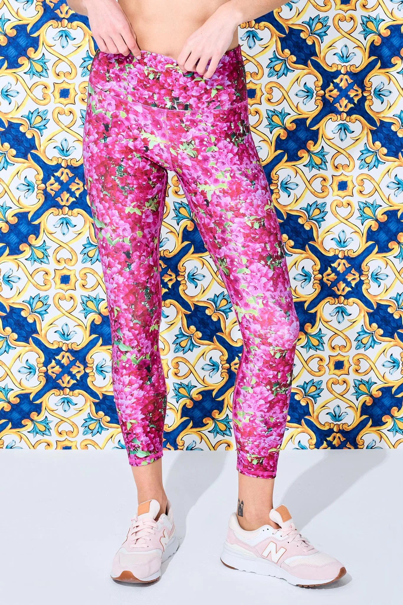 Hi-Shine 7/8 Leggings in Bougainvillea