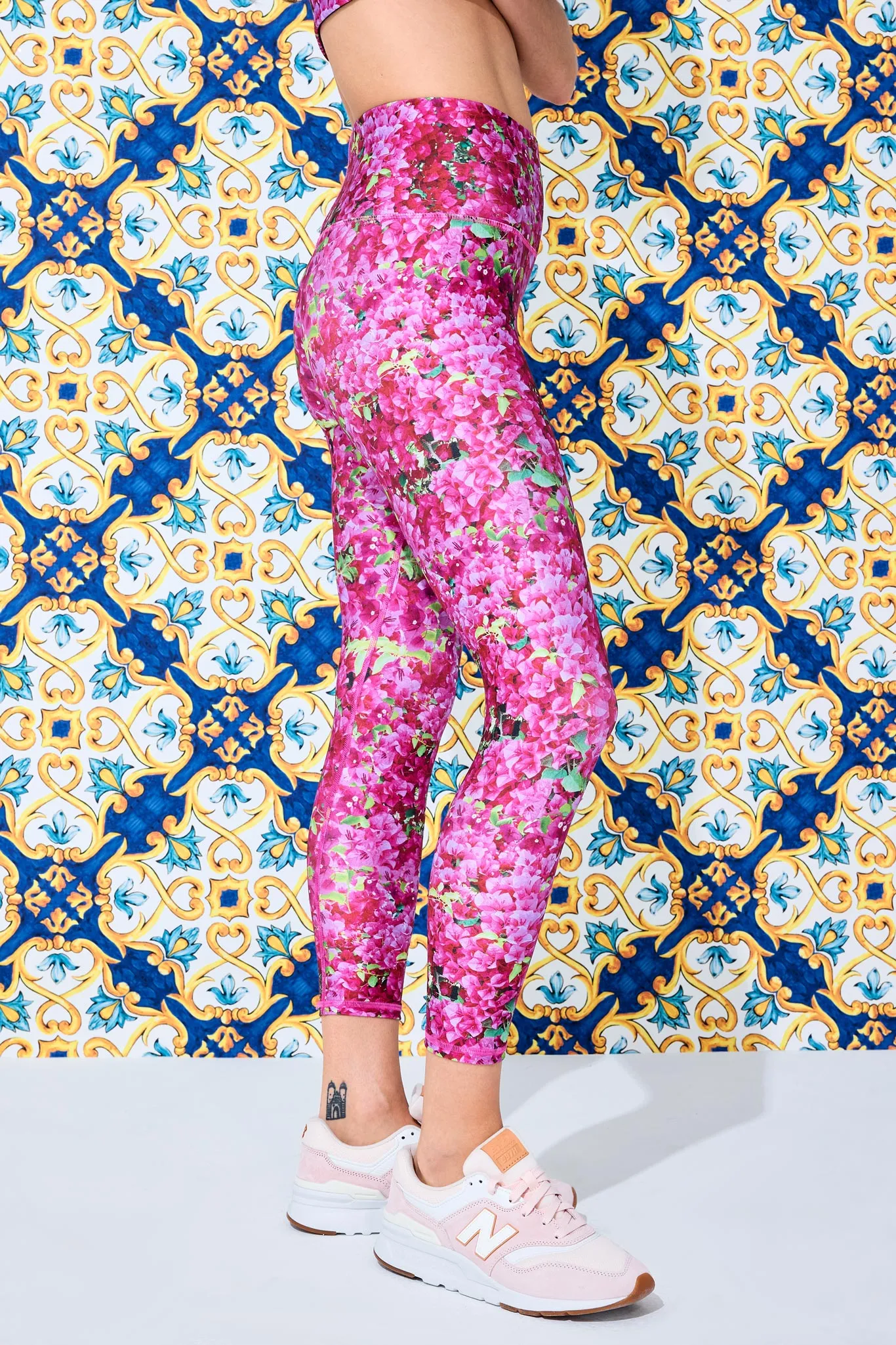 Hi-Shine 7/8 Leggings in Bougainvillea