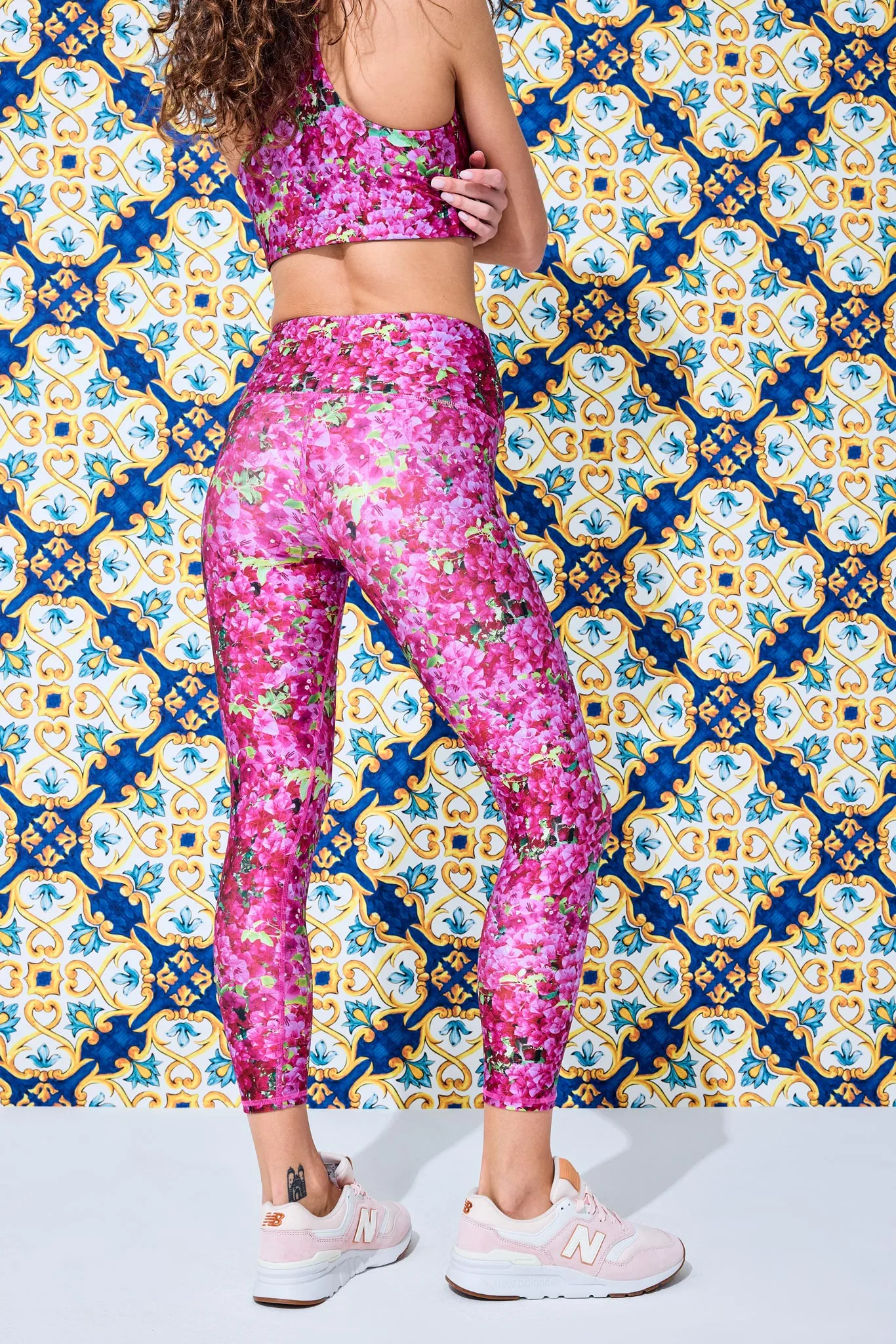 Hi-Shine 7/8 Leggings in Bougainvillea