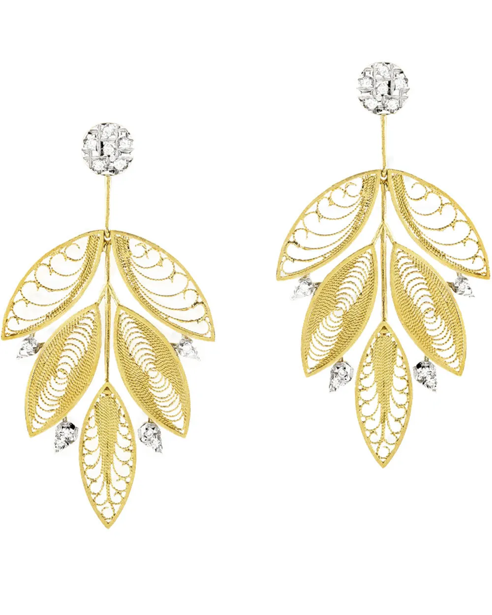 House of Filigree Scale and Feather Earrings