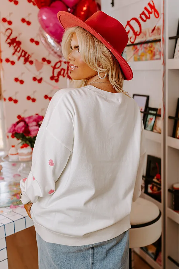 I Heart You Embroidered Sweater Curves