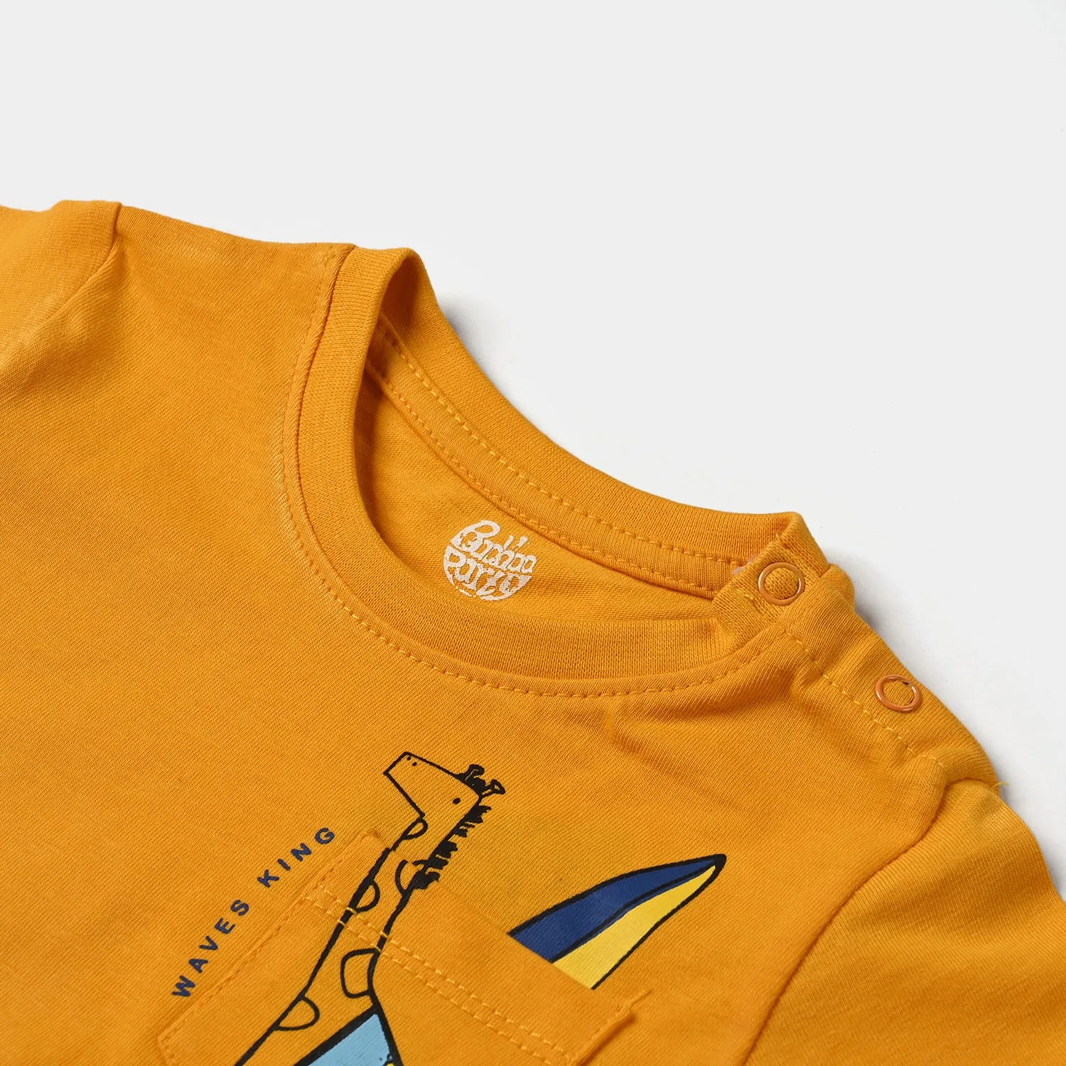 Infant Boys Cotton Jersey Round Neck T-Shirt Waves King-Citrus