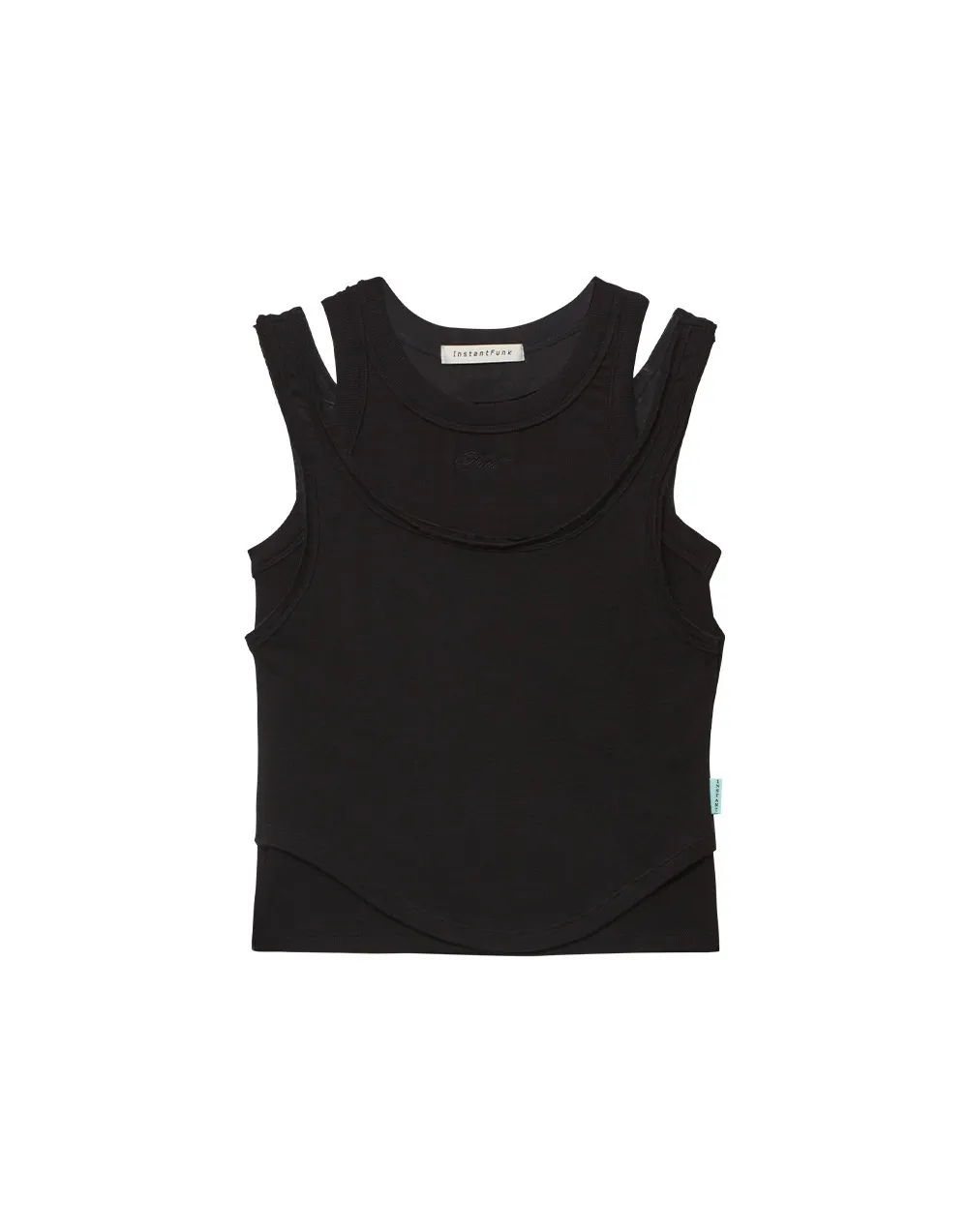 INSTANTFUNK  |Nylon Sleeveless Street Style U-Neck Plain Logo