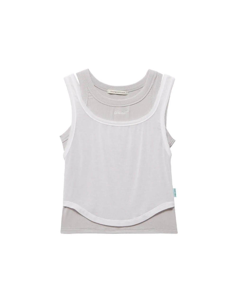 INSTANTFUNK  |Nylon Sleeveless Street Style U-Neck Plain Logo