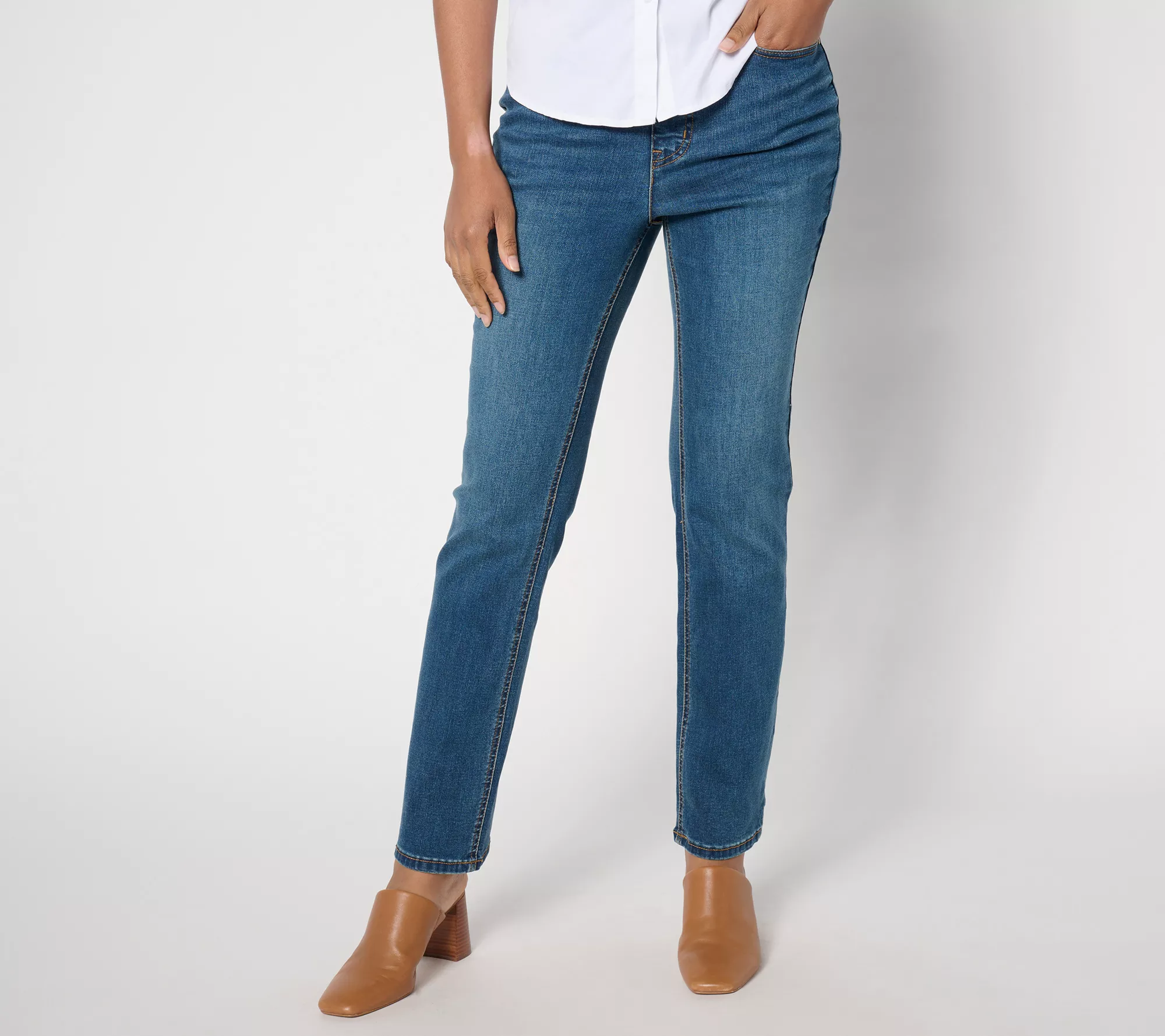 Isaac Mizrahi Live! Regular True Denim Indigo Straight Leg Jeans