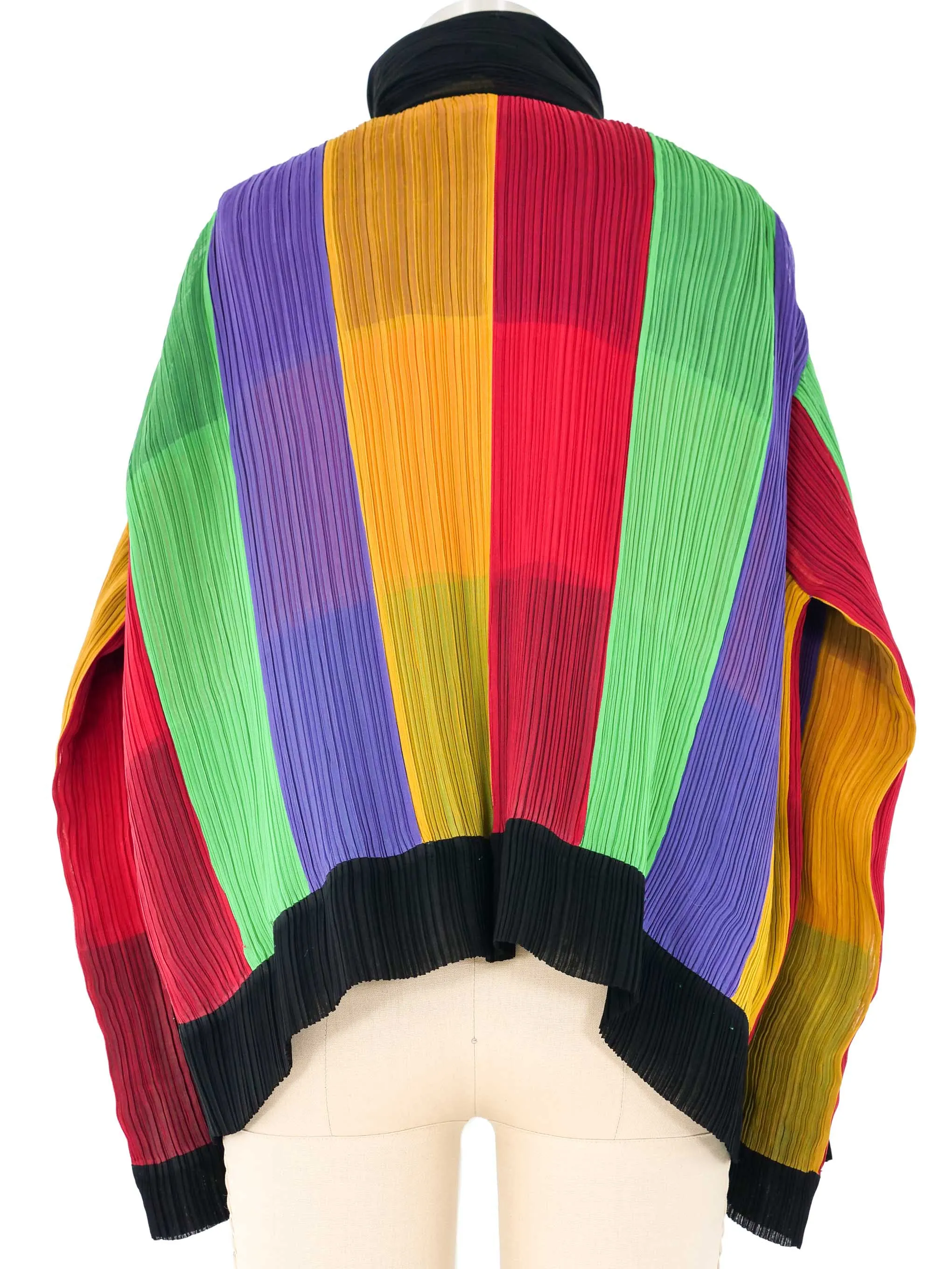 Issey Miyake Colorblock Reversible Plisse Pleat Jacket