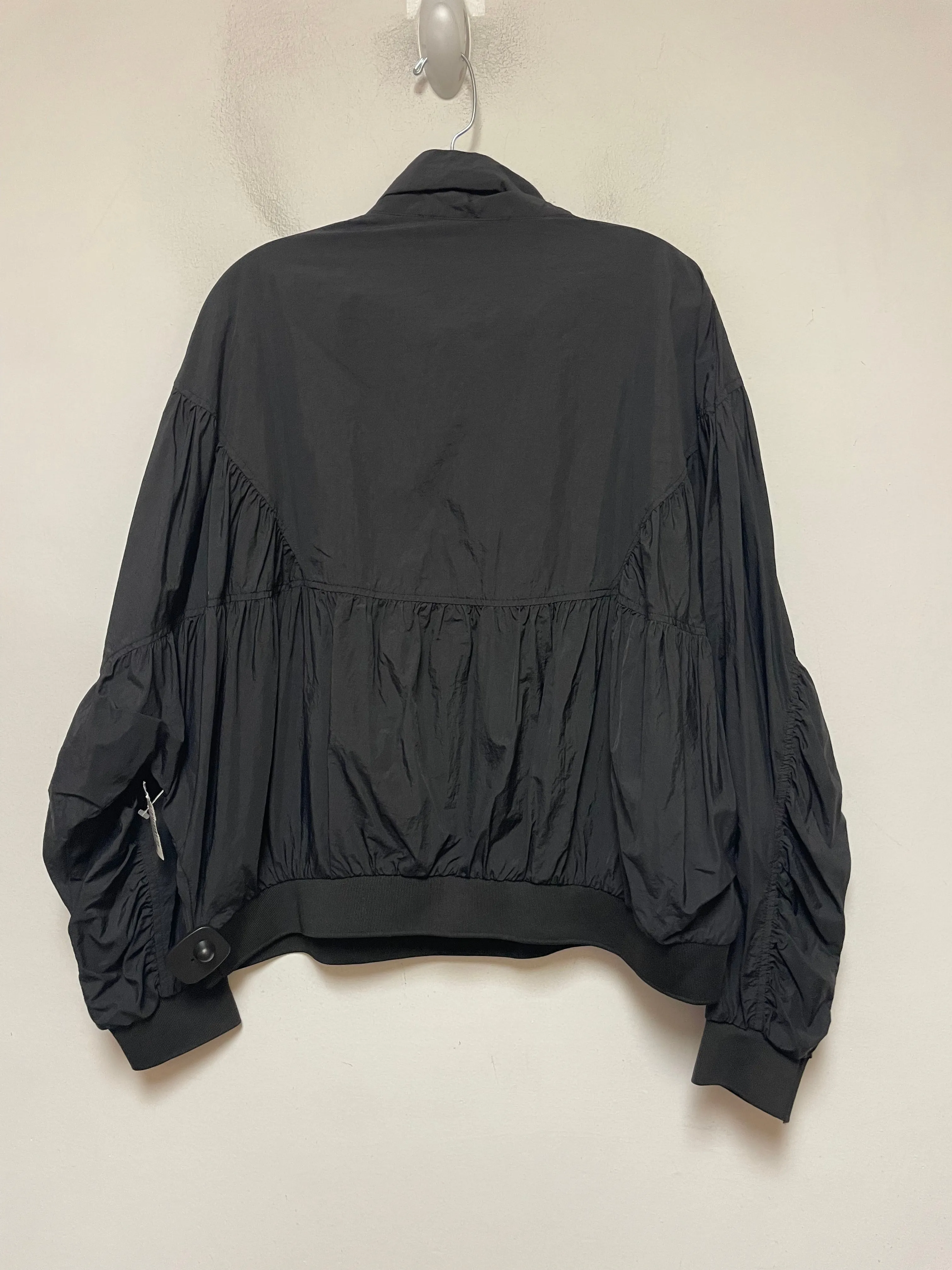 Jacket Windbreaker By Forever 21 In Black, Size: L