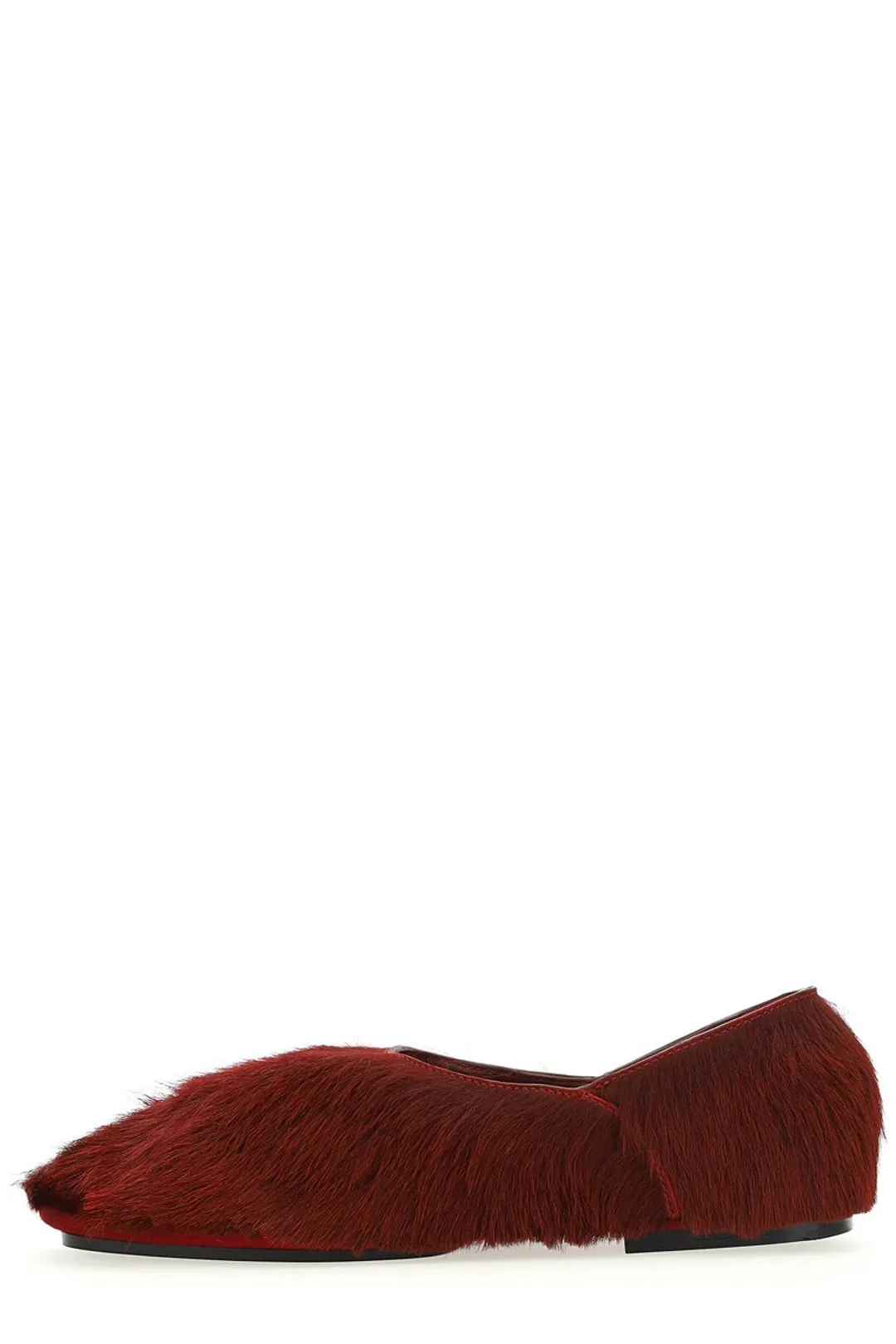 Jil Sander Textured Pointed Toe Ballerinas