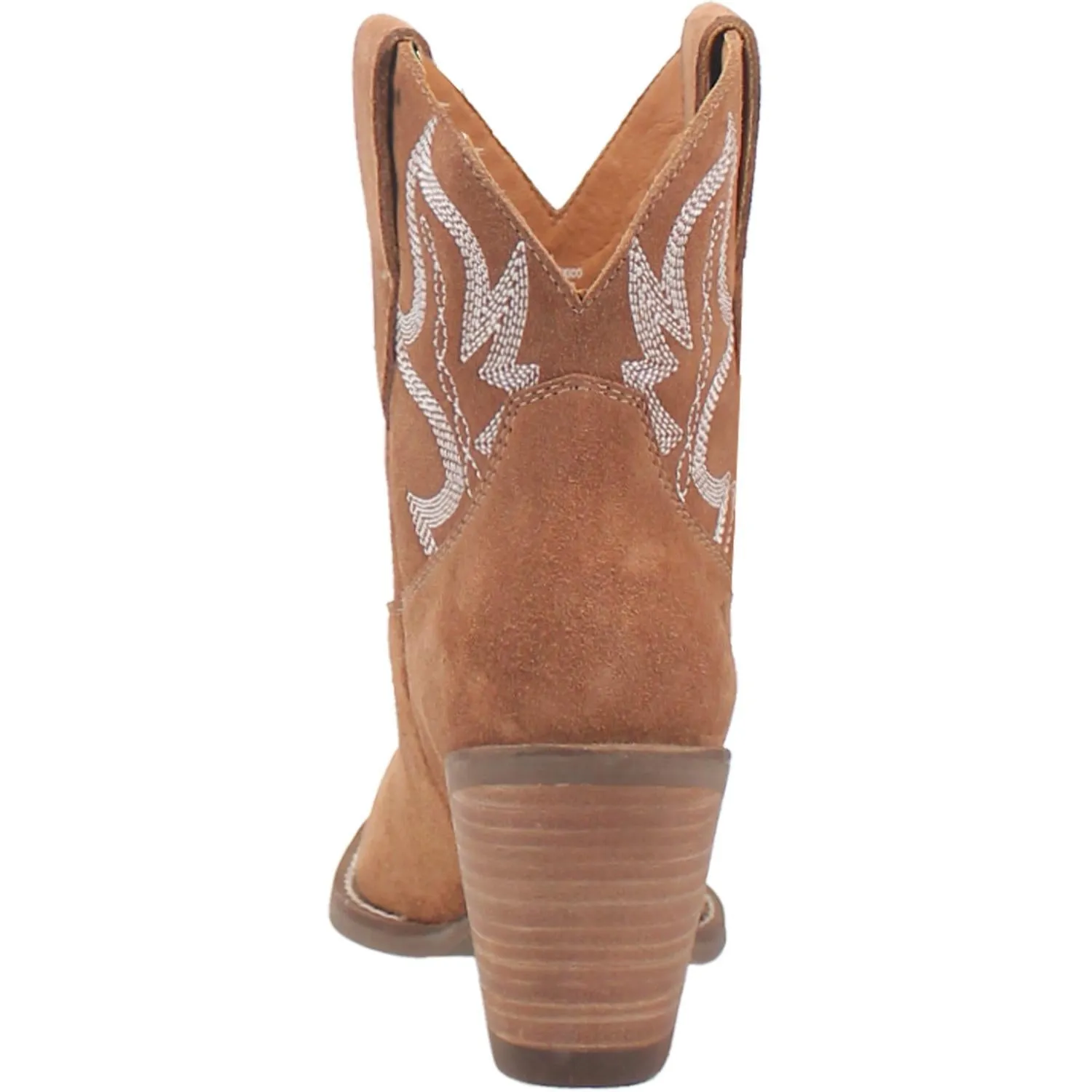 Joyride Whiskey Tan Suede Brass Tip Booties (DS)