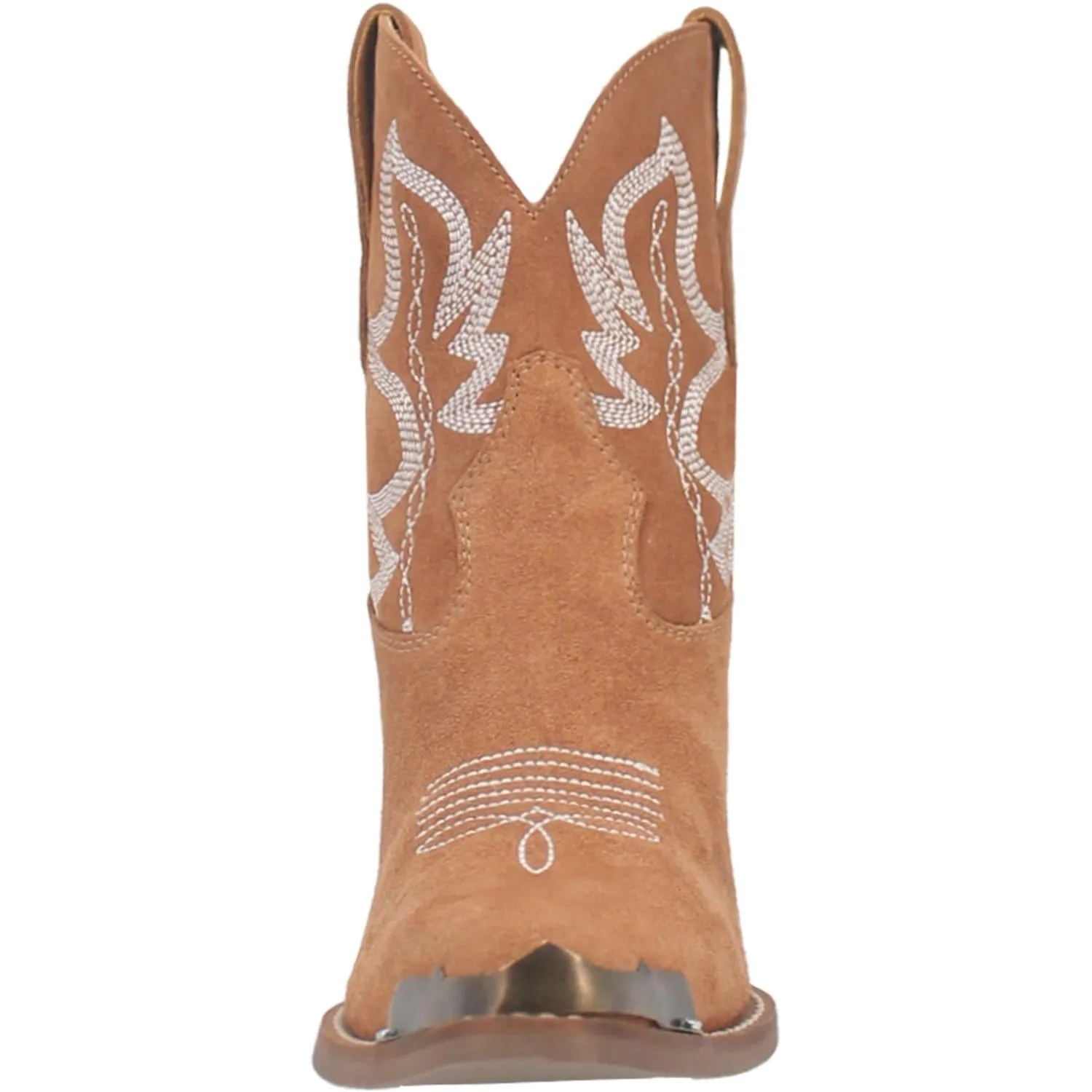 Joyride Whiskey Tan Suede Brass Tip Booties (DS)