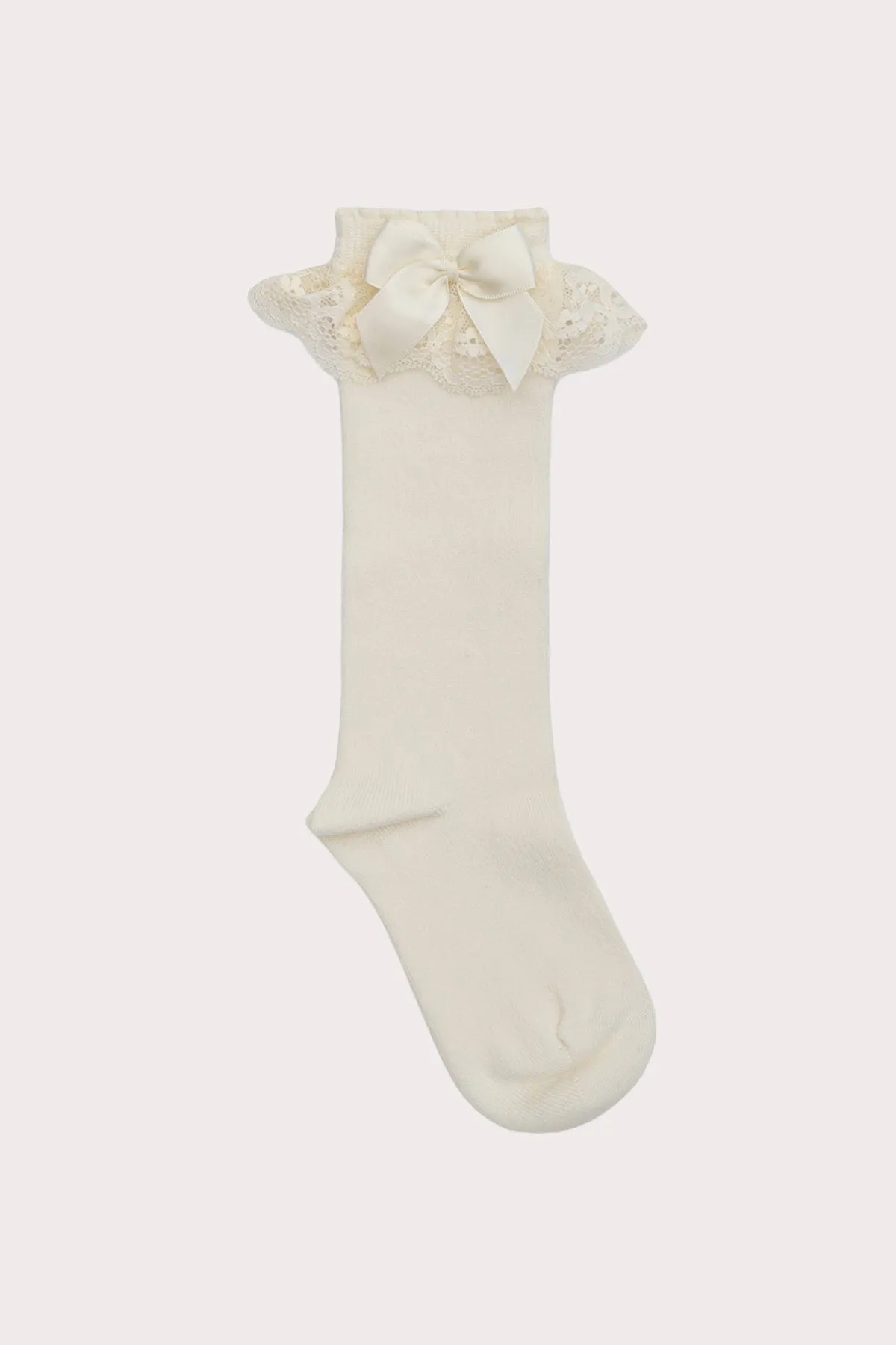 Lace Knee Socks - Ivory