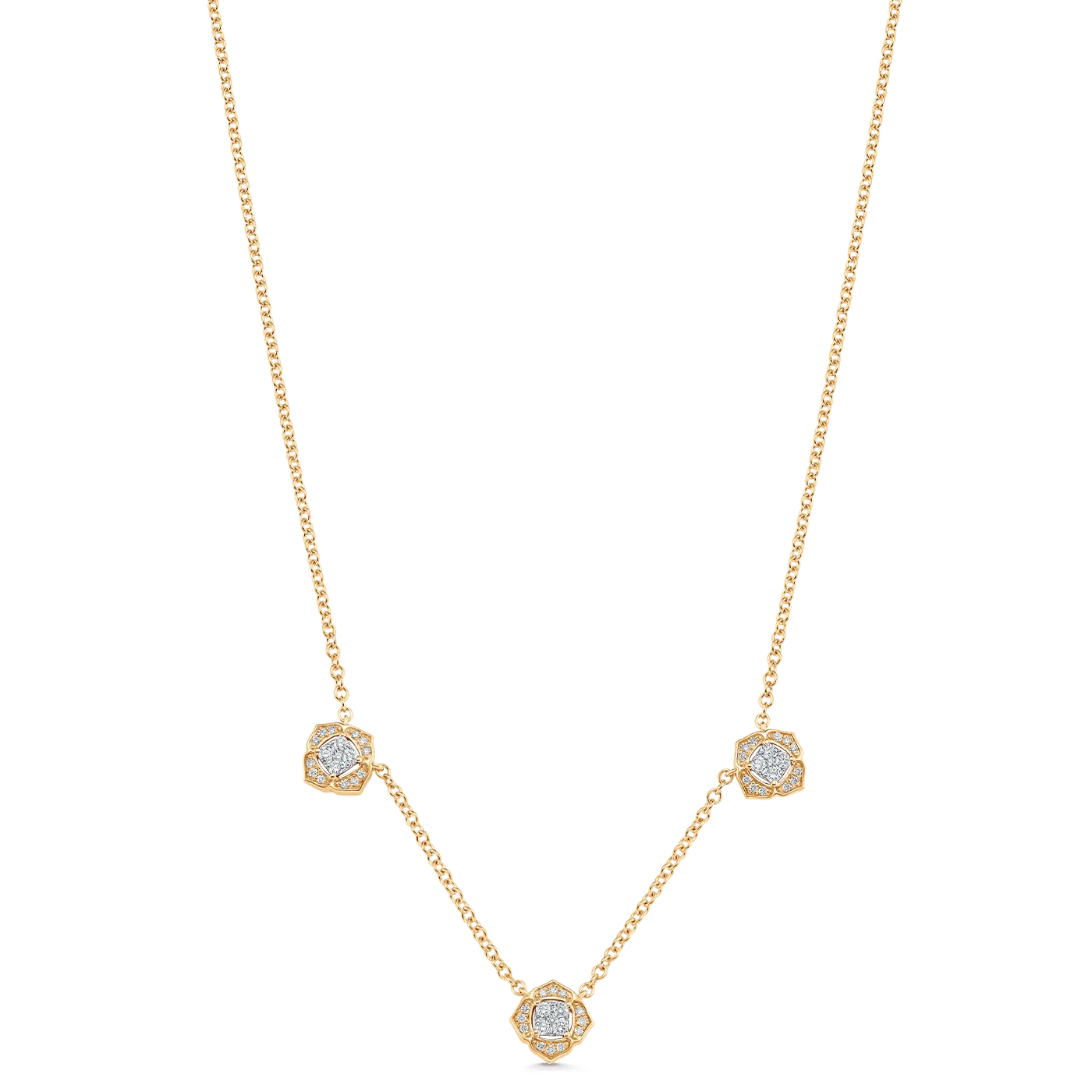 Leela Three Diamond Drop Necklace