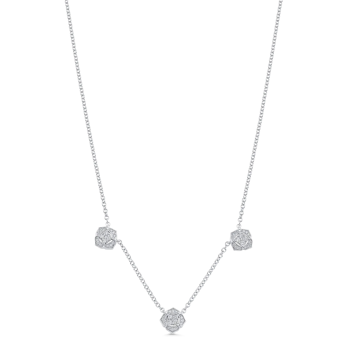 Leela Three Diamond Drop Necklace