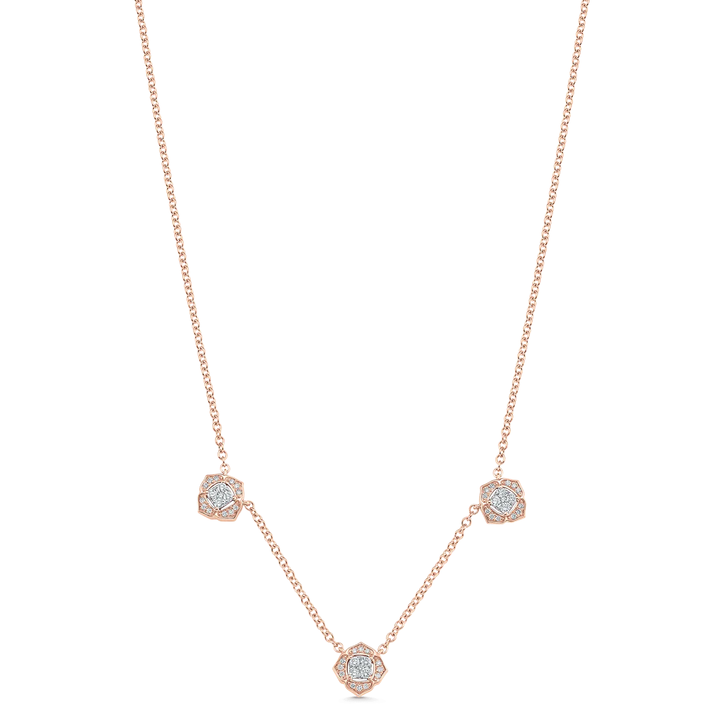 Leela Three Diamond Drop Necklace