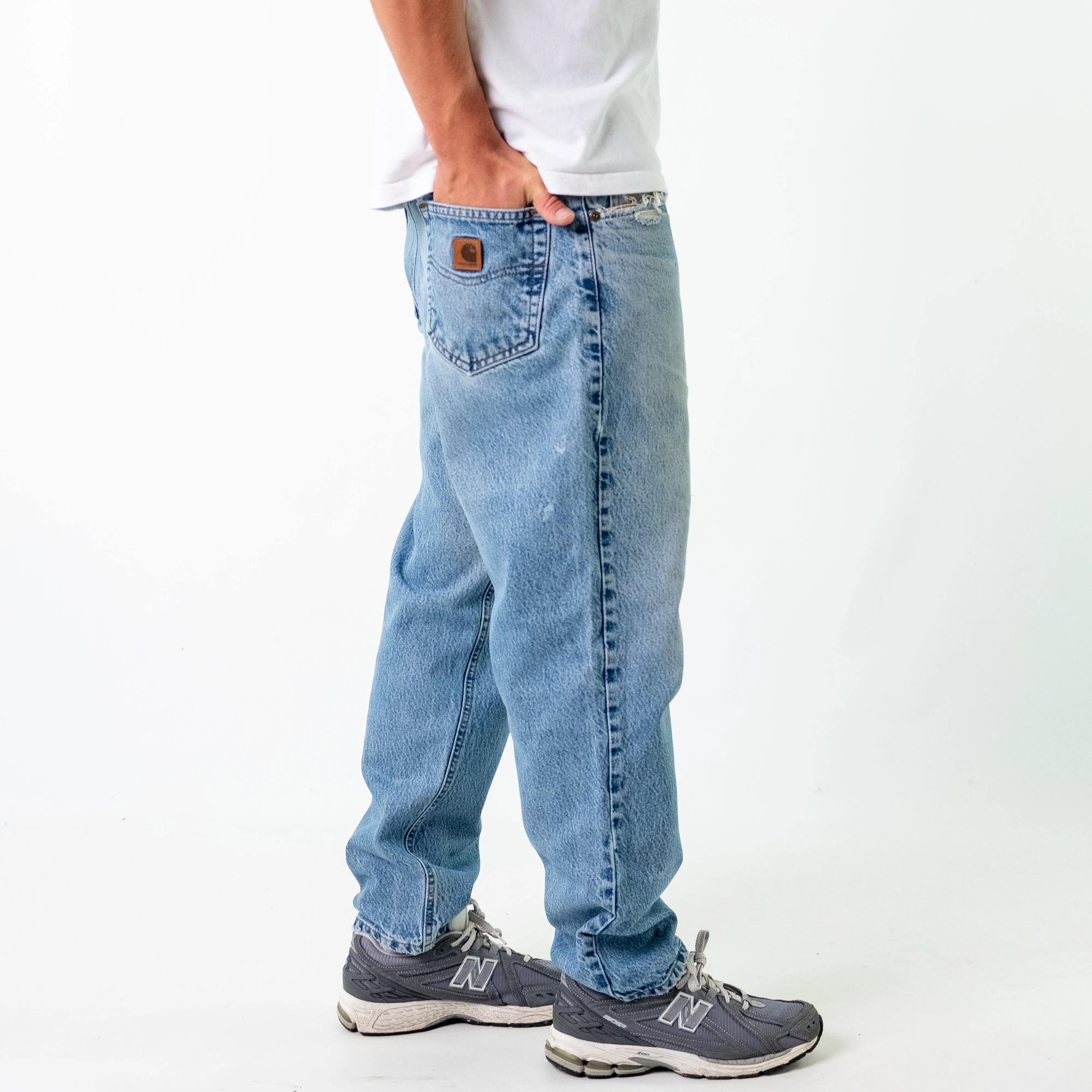 Light Blue 90s Carhartt Denim Jeans Baggy Pants (36x30)