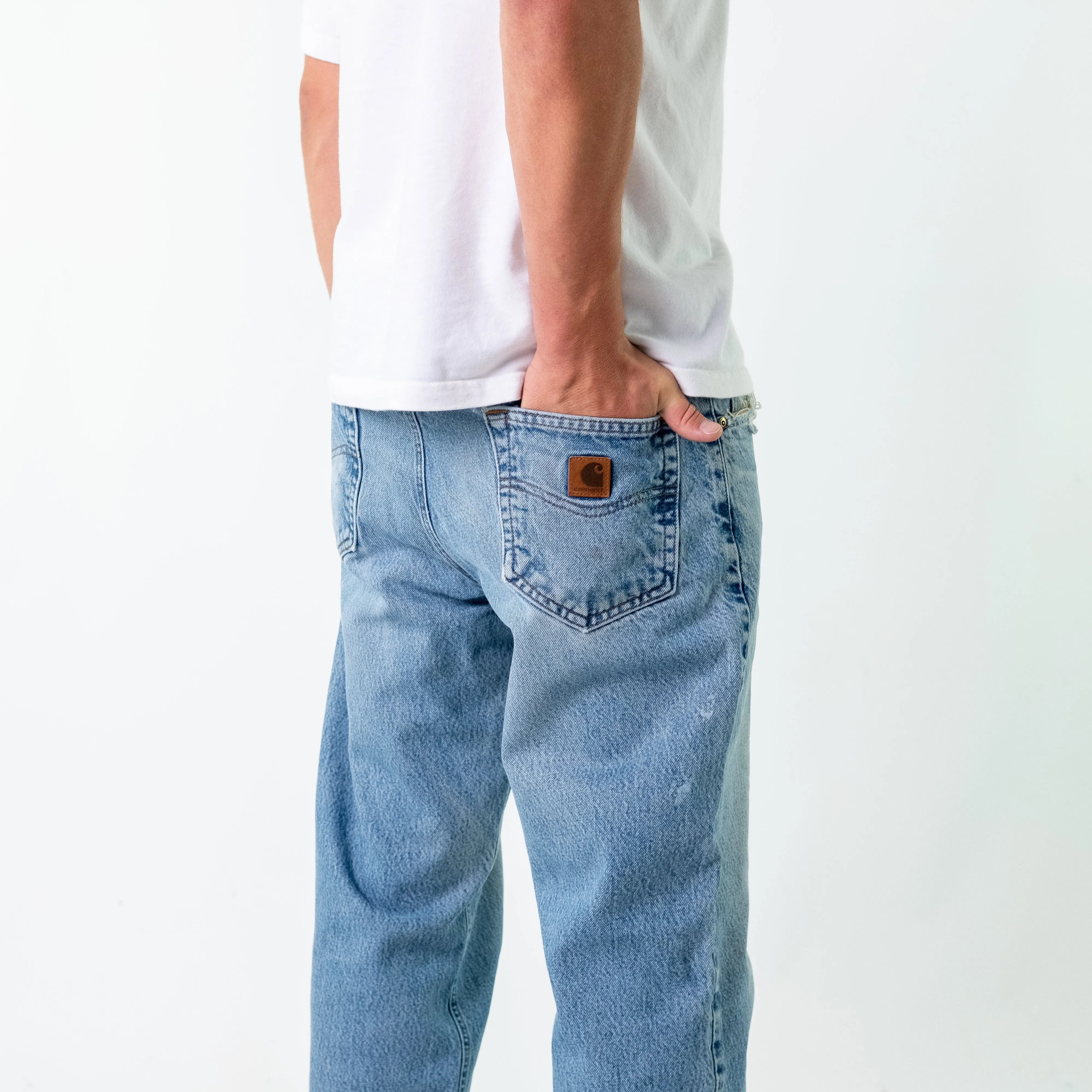 Light Blue 90s Carhartt Denim Jeans Baggy Pants (36x30)